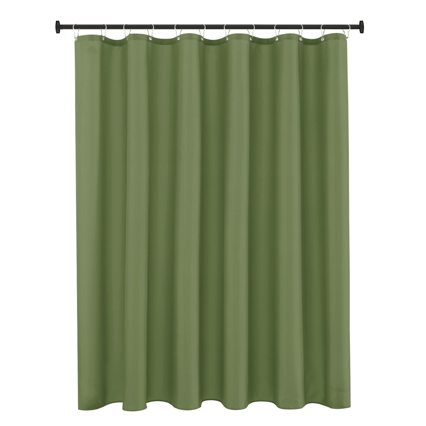 Biscaynebay Fabric Shower Curtain Liners Water Resistant Bathroom Curtain Liner 72 by 72 Inches Sage