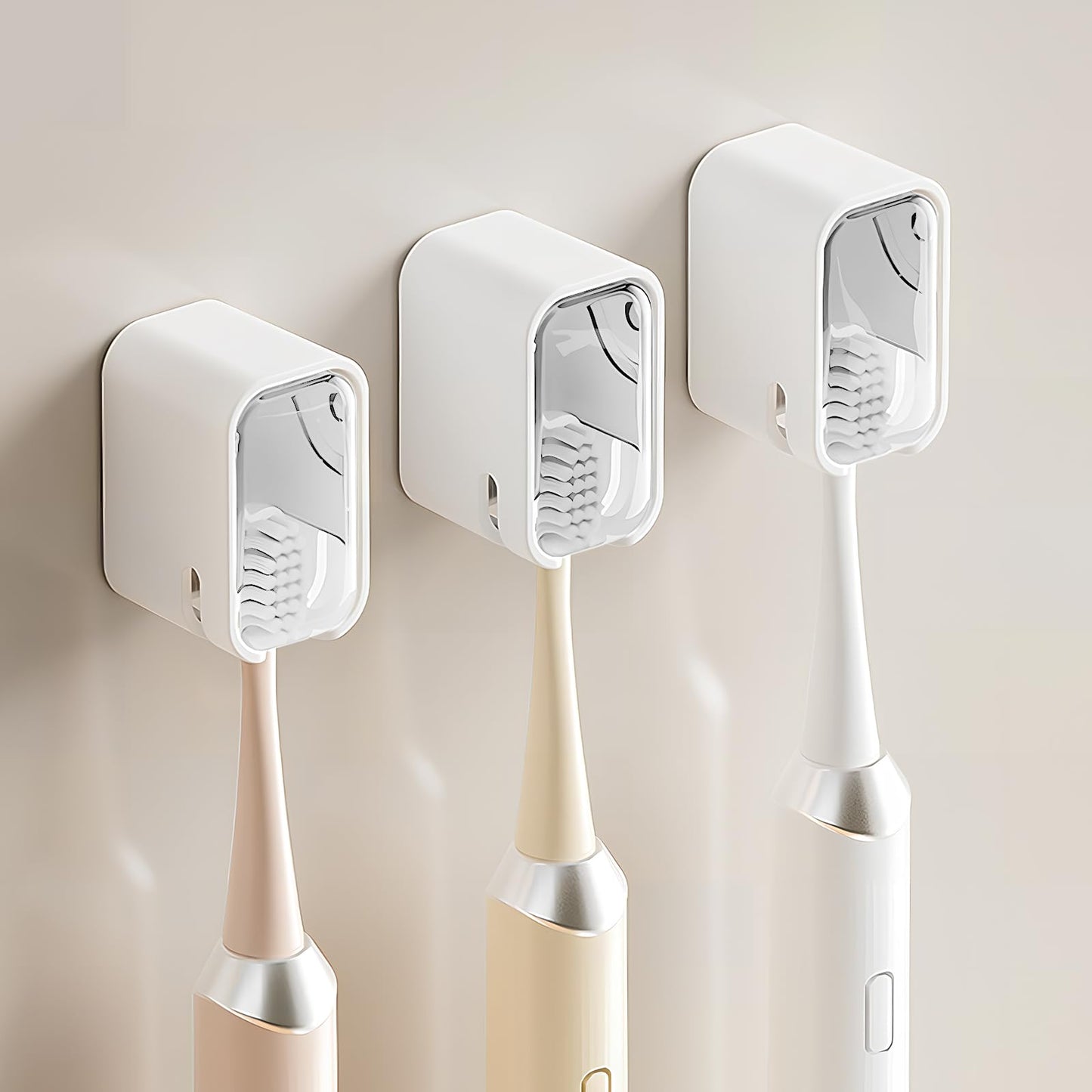 Wall Mounted Toothbrush Holders for Bathroom,Strong Self Adhesive