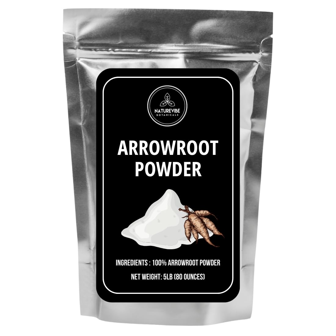 Naturevibe Botanicals Arrowroot Powder, 2.2kg | Arrowroot Flour or Starch | Gluten Free and Non-GMO | Manihot esculenta | Cooking and Baking |