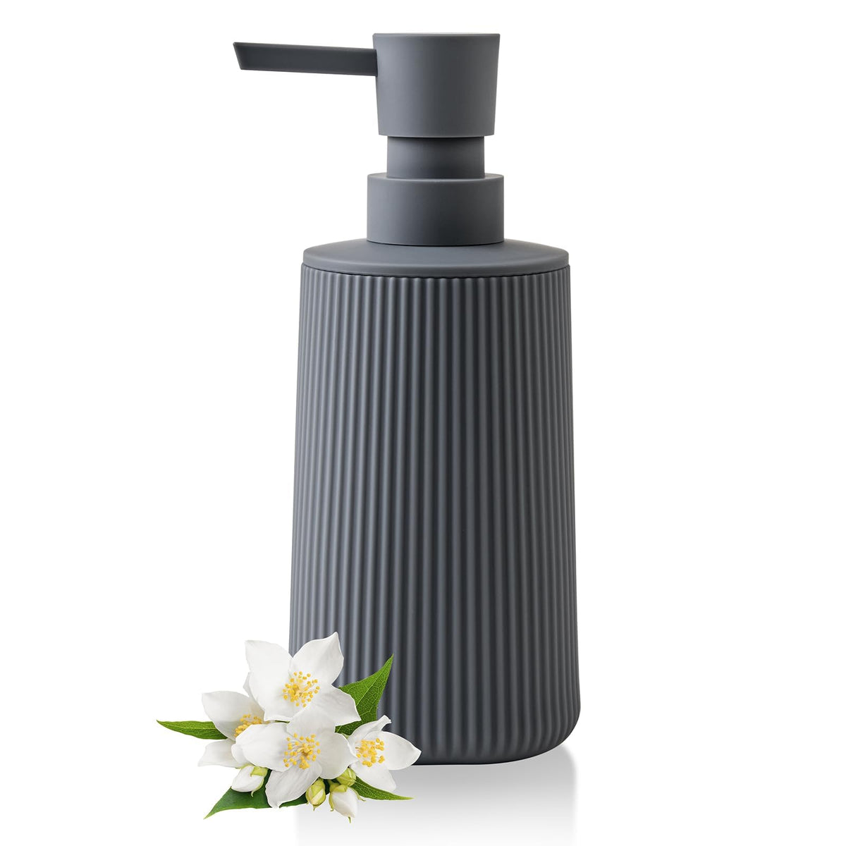 Grey Hand Soap Dispenser Bathroom, Refillable Washing up Liquid Soap Dispenser Kitchen (Grey)