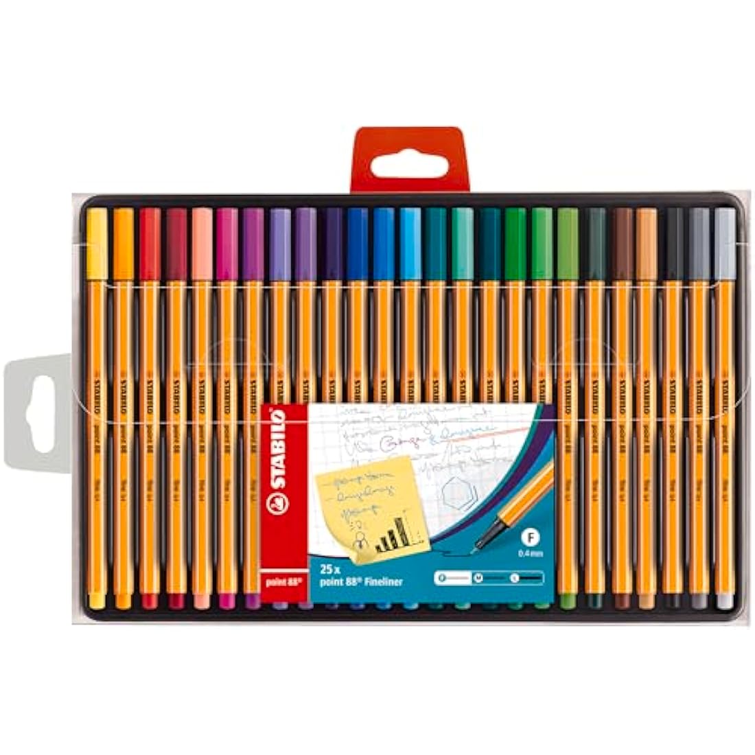 STABILO point 88 - Fineliner - Pack of 25 - Assorted Colours
