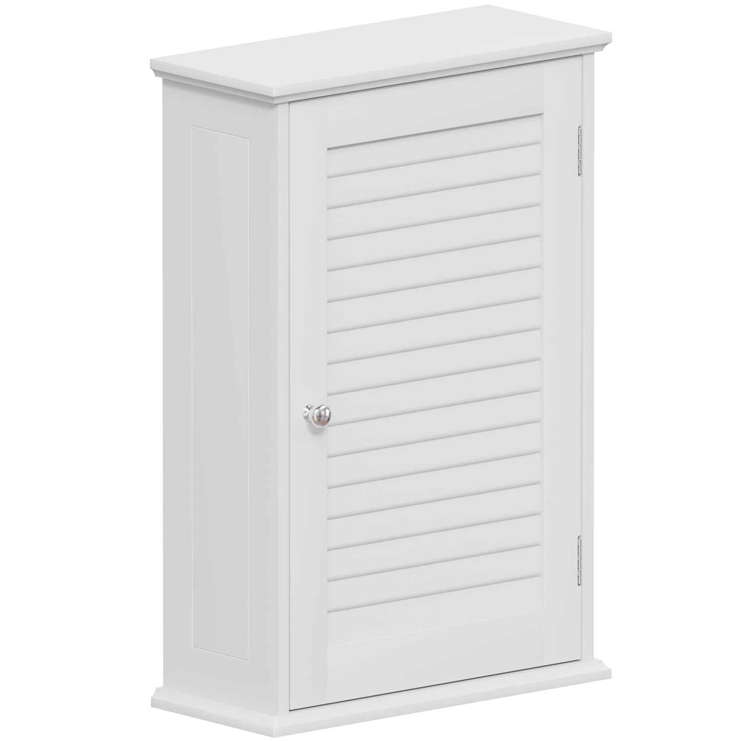Bath Vida Bathroom Cabinet Single Door Shutter Wall Mounted Storage, White