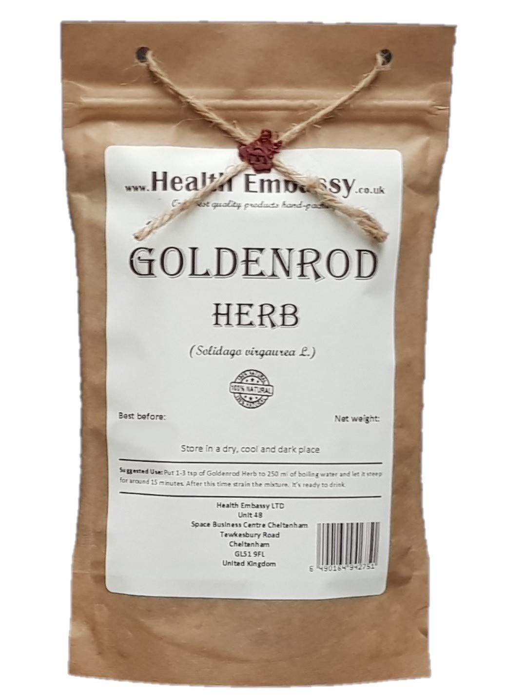 Health Embassy Goldenrod Herb (Solidago virgaurea L) (100g)