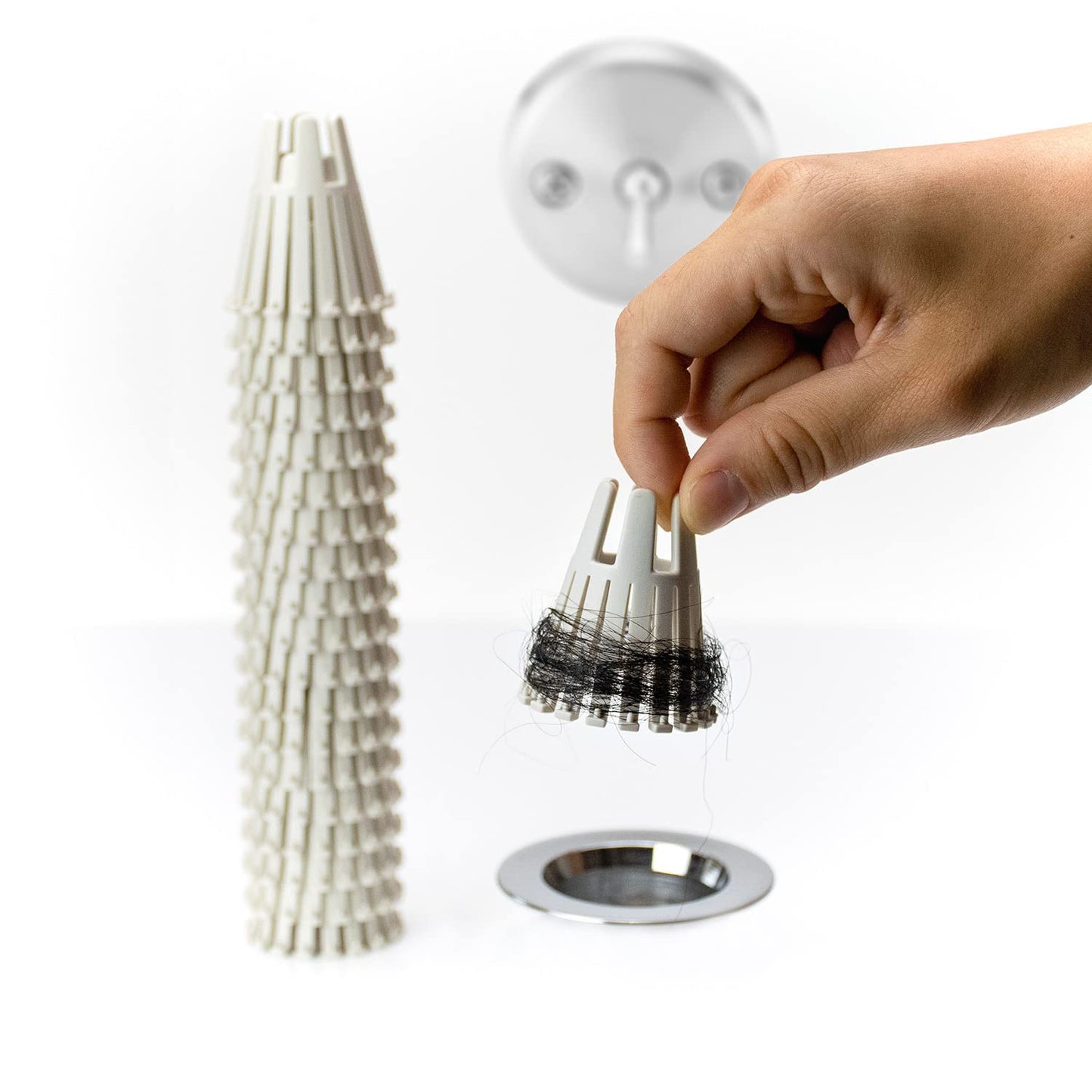 HairClaw Disposable 20 Pack | Bathtub Hair Catcher Strainer Trap for Tub Drain | Eco-Friendly Bioplastic