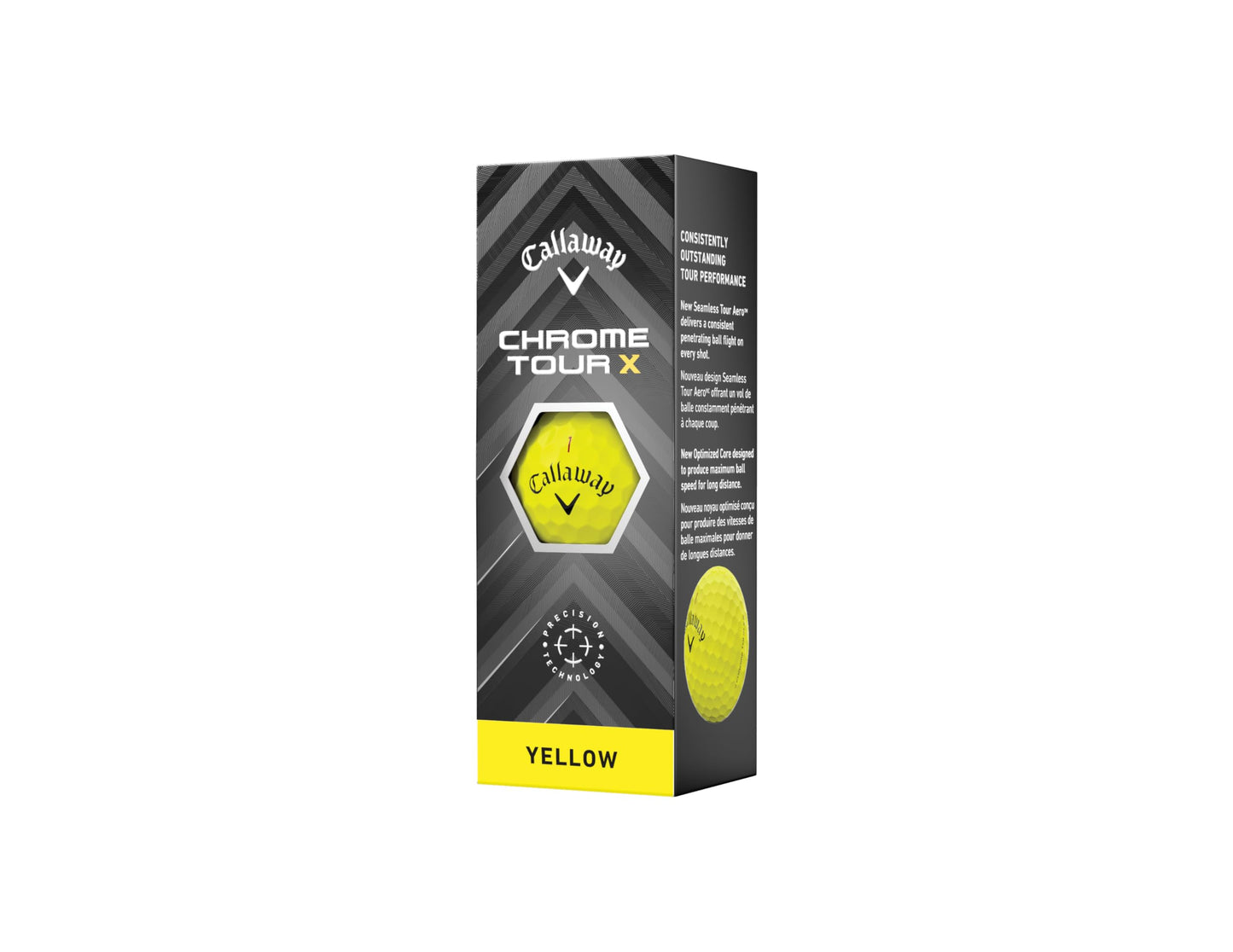 Callaway Golf Chrome Tour X Premium Golf Ball 2024, Yellow