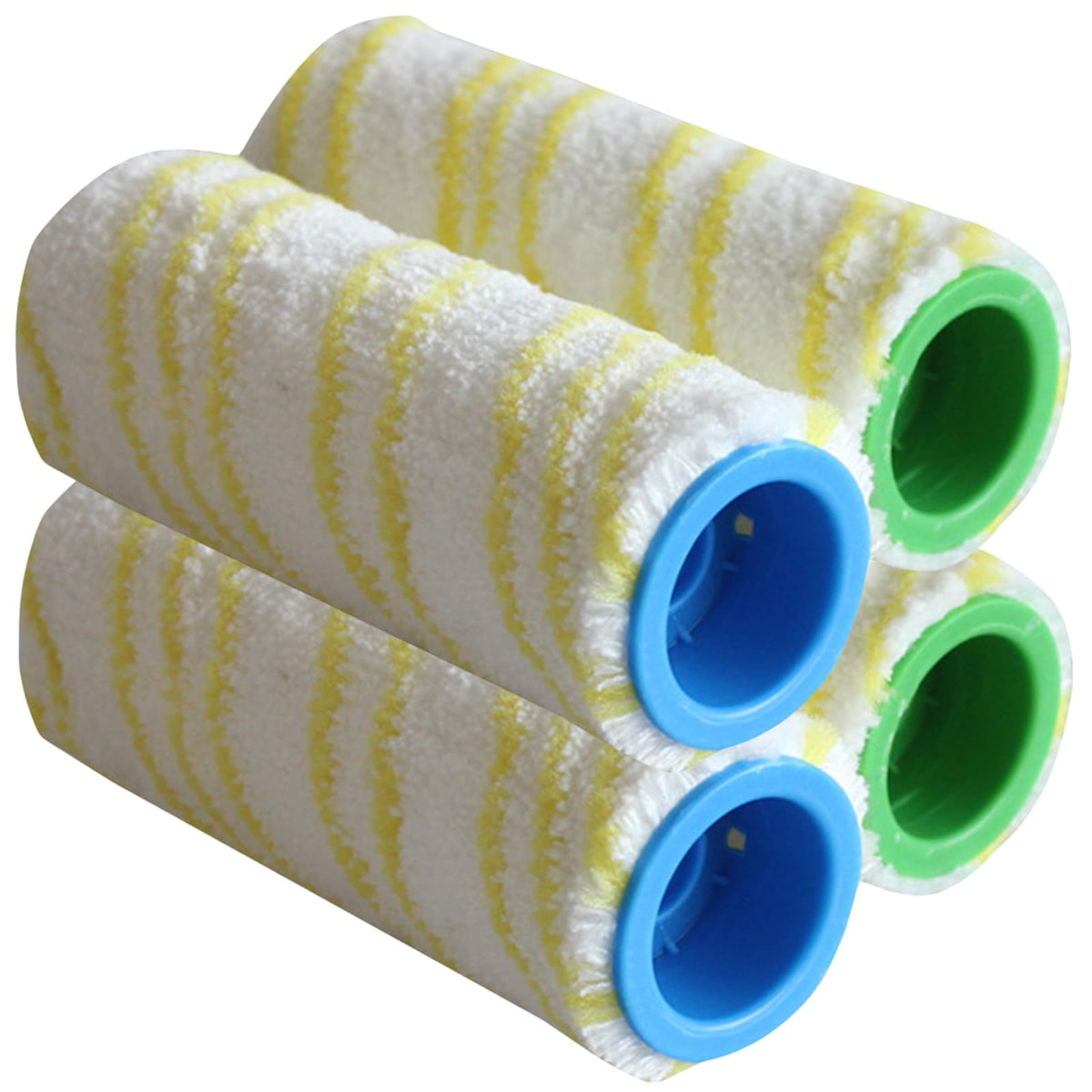 4PCS Microfibre Roller Brush Set, Rollers Brush Set for K?rcher FC3 FC5 FC7 FC3D,Vacuum Cleaner Roller Brush,Multi-Surface Roller Set, Yellow