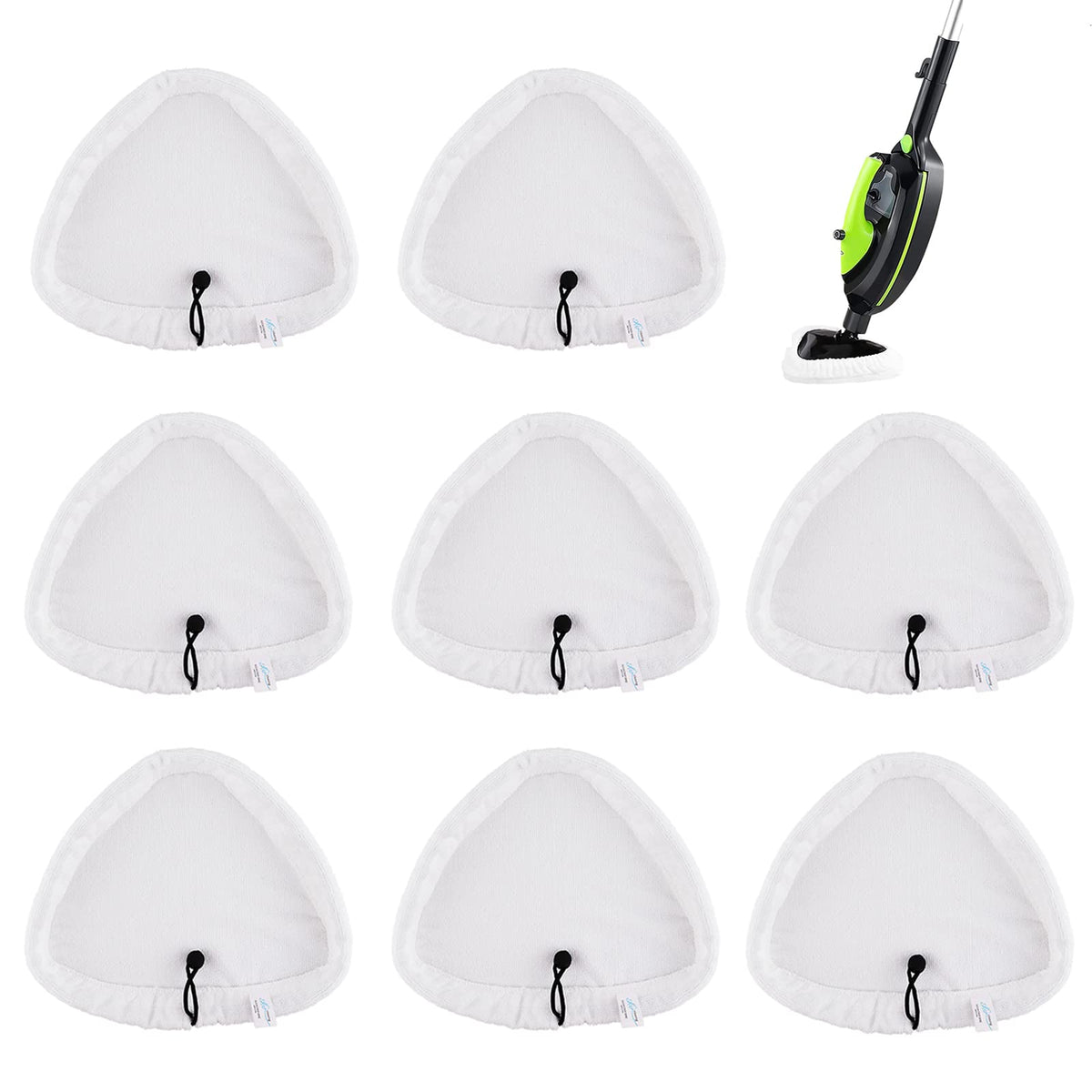 Sgizoku 8PCS Universal Triangular Steam Mop Pads Compatible with H2O Steam Cleaners:for H20 HD/X5 Microfiber Cloths Covers Replacement for