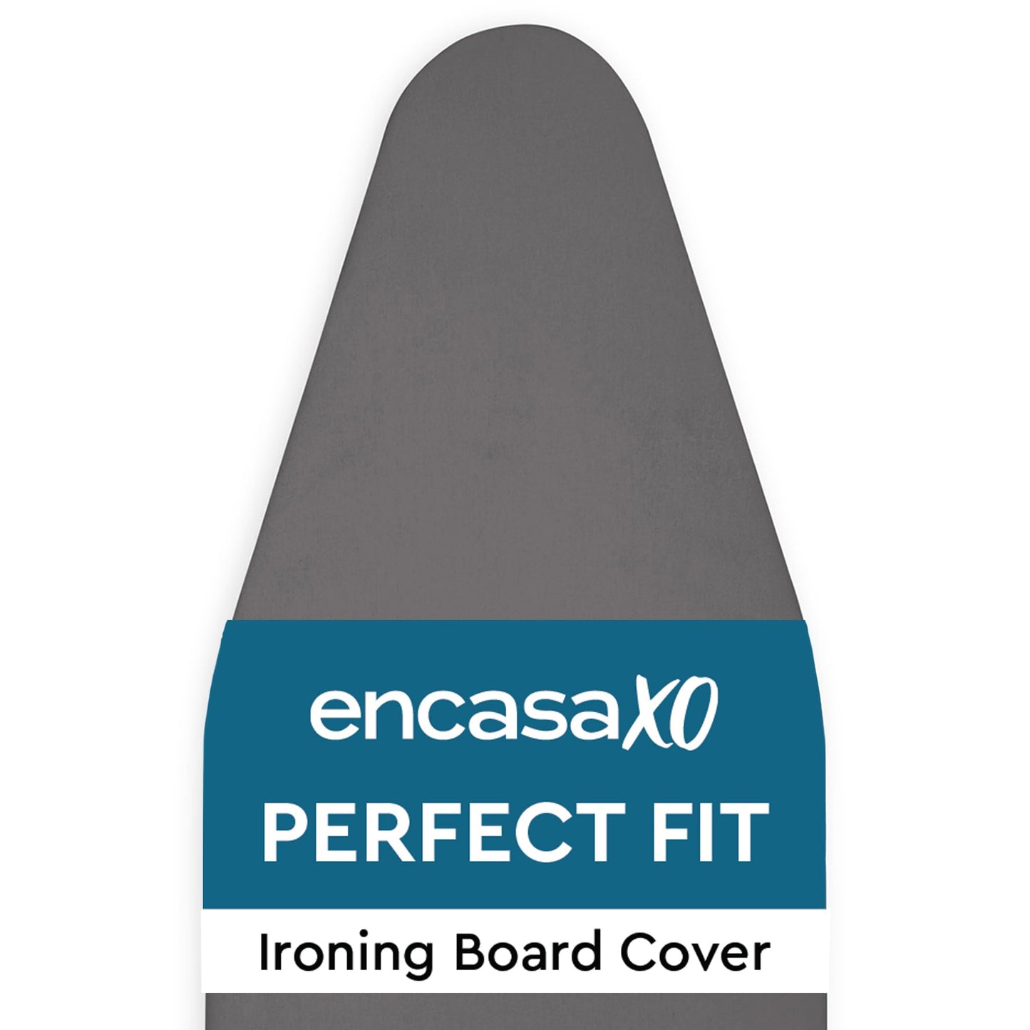 Encasa XO Ironing Board Covers 125x39 cm - 4mm Felt, Pad Large Ironing Board Cover - Heat, Stain & Scorch Resistant, No Fade, Non Slip Elastic Bungee