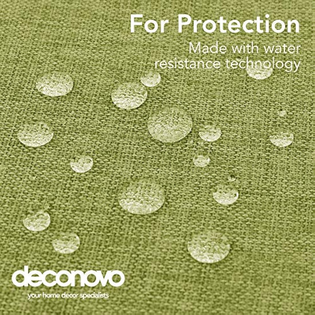 Deconovo Rectangle Fabric Table Cloth Faux Linen Table Cover Water Resistant Large Table Cloth for Garden Table 54x79in(137x200cm) Green