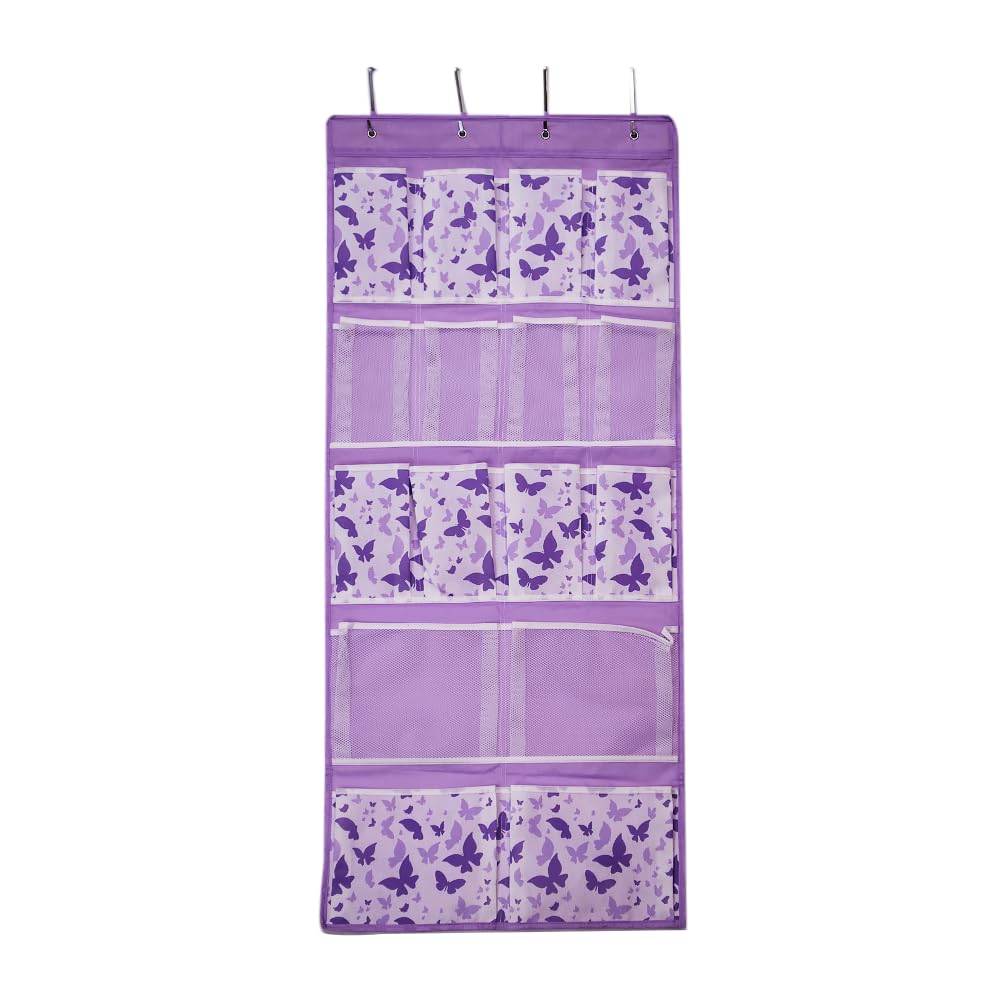 Over Door Shoes Storage Organiser,Behind Door Hanging Storage Pocket,Back of Door Hanging Shelf Holder for Socks,Underwear,Hat,Travel