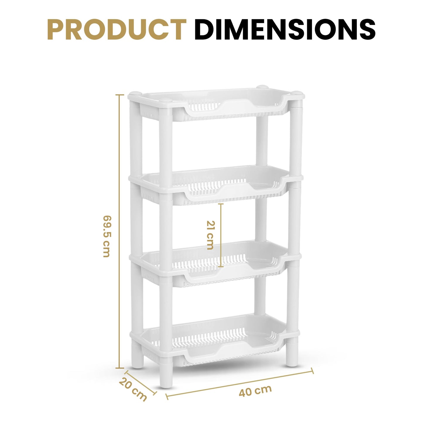 Qualiware 4 Tier Corner Shower Caddy Organiser Standing Shelf Rack Rustproof Corner Shelves for Bathroom Storage, Bath Accessories, Shower Pan