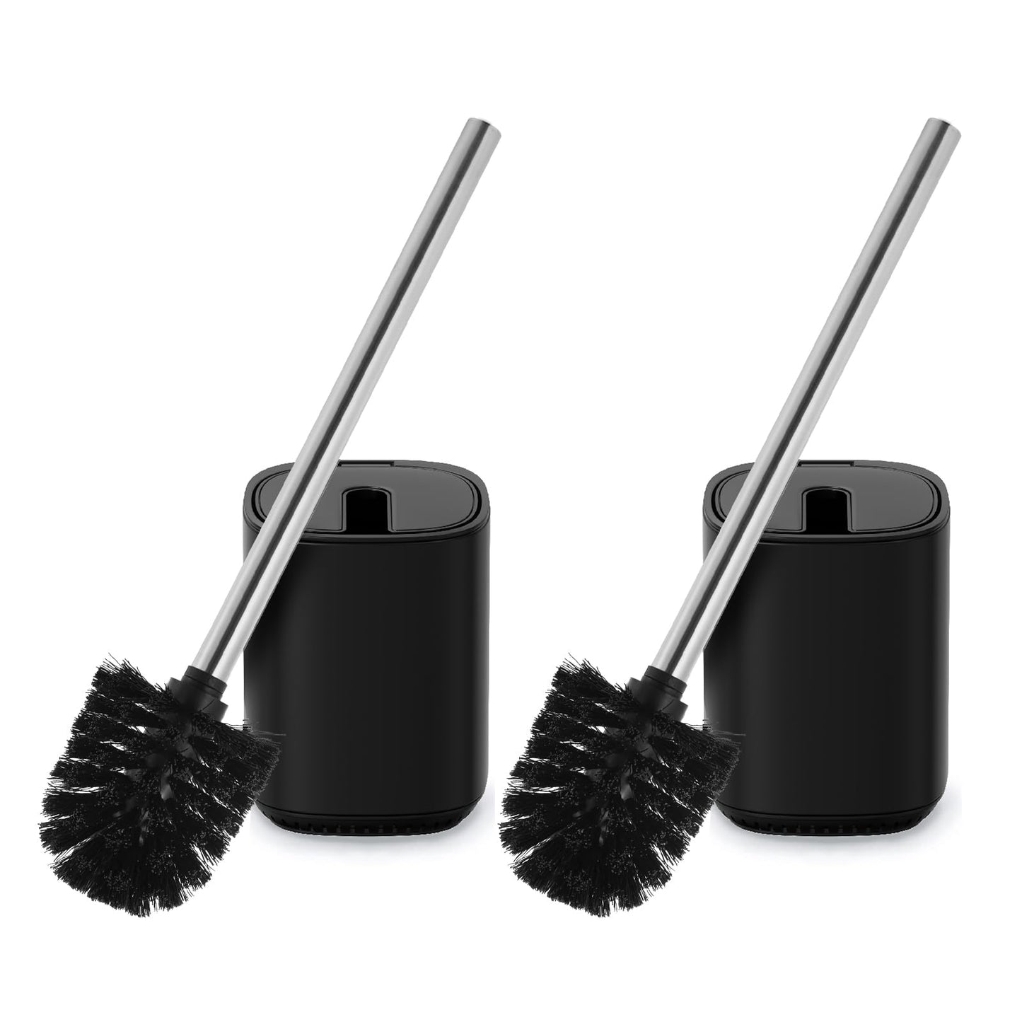 Sleek Toilet Brush Holder Set Toilet Bowl Brush Stainless Steel Automatic Open lid Toilet Bowl Cleaner Brush with Durable Bristle Head Toilet