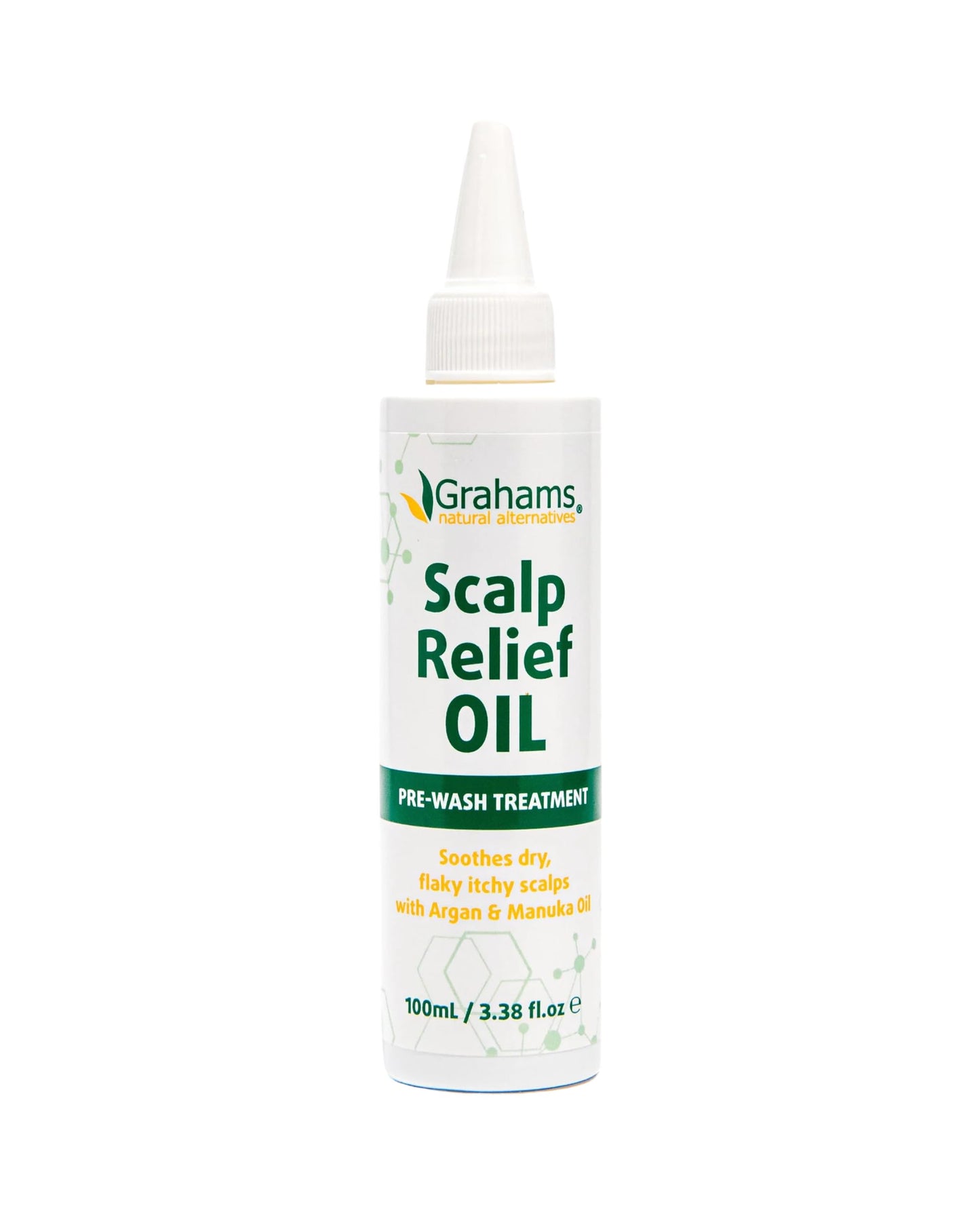 Grahams Natural Scalp Relief Oil - For Dry, Itchy & Flaky Scalp Psoriasis, Seborrheic Dermatitis & Dandruff Treatment - Hydrating, Moisturising,
