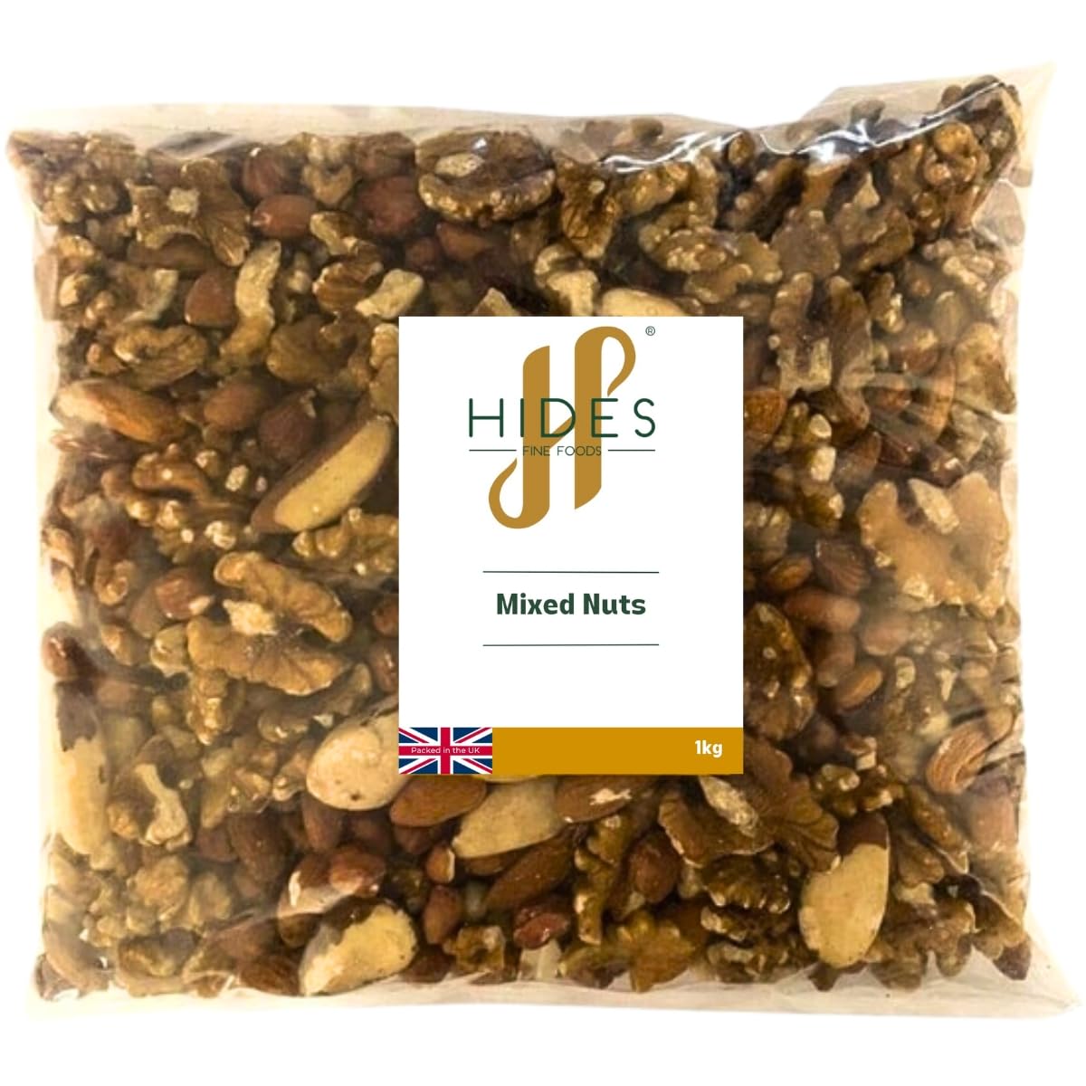 Hides Fine Foods - Mixed Nuts 1kg - GMO Free - Suitable for Vegetarians - Great for Baking - Flapjacks, - Breakfast - Granola - Trail Mix - Cooking -