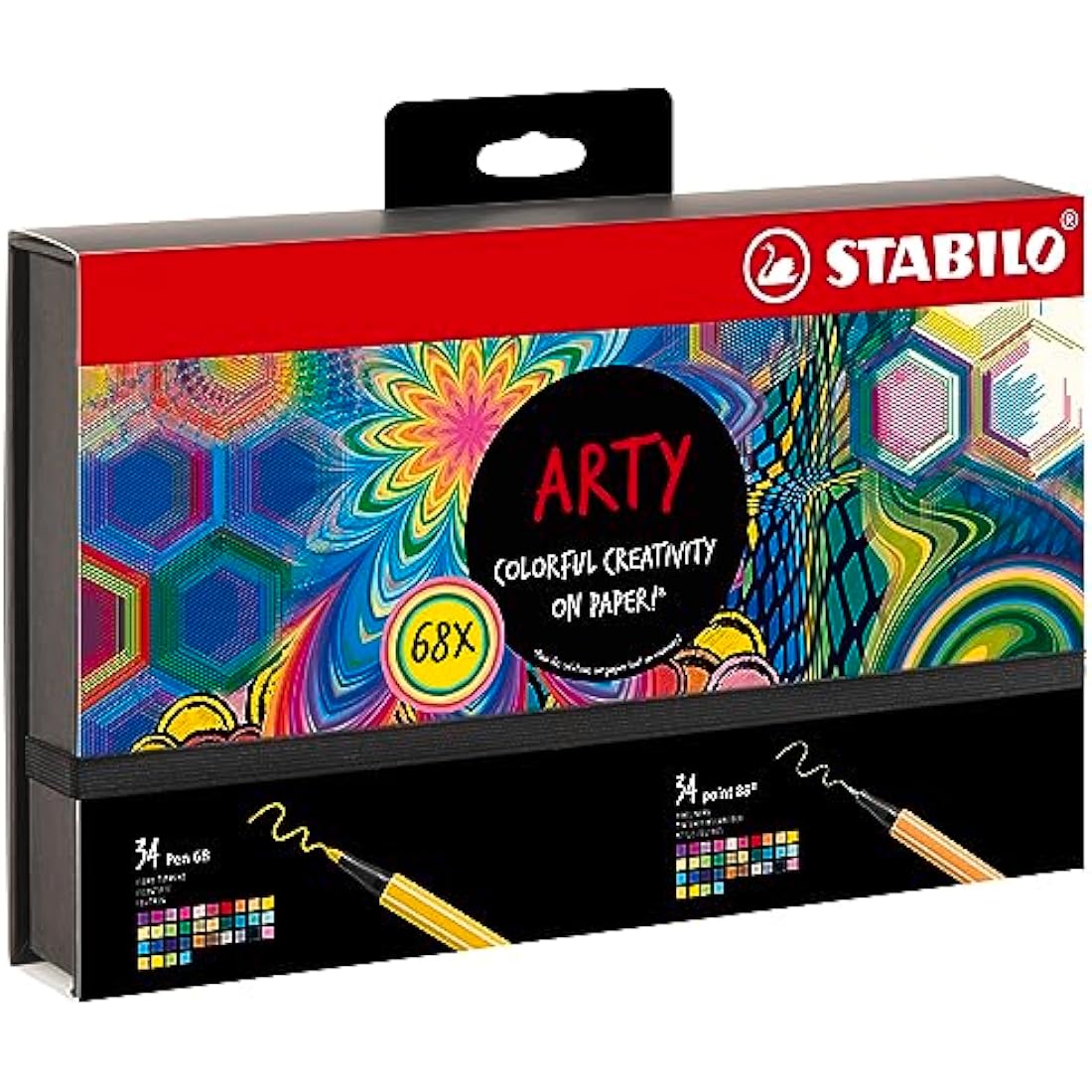 STABILO Creative Set - point 88 & Pen 68 - ARTY - Pack of 68 - Assorted Colours