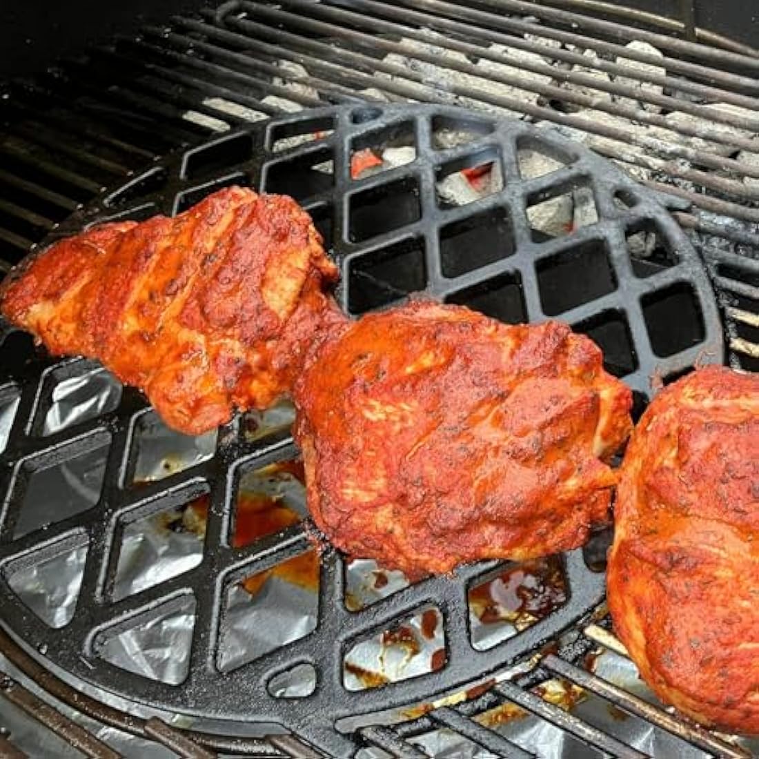 onlyfire Cast iron Grid Pattern Cooking Grate Fits for Weber Gourmet BBQ System