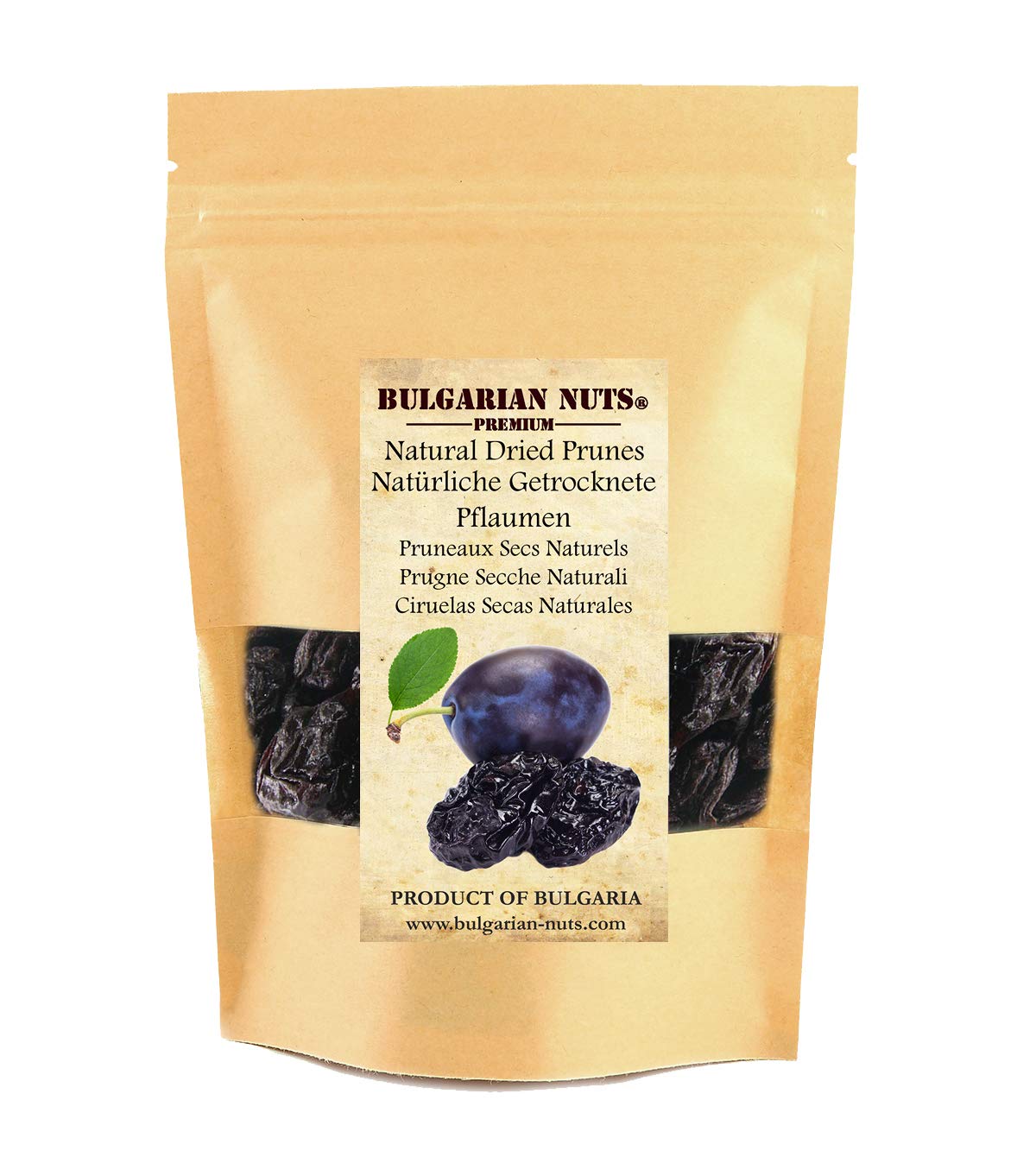 1 kg Natural Prunes pitted (DRIED Plums), No Moisture, Free from - Sweeteners, Additives, Preservatives, Gluten