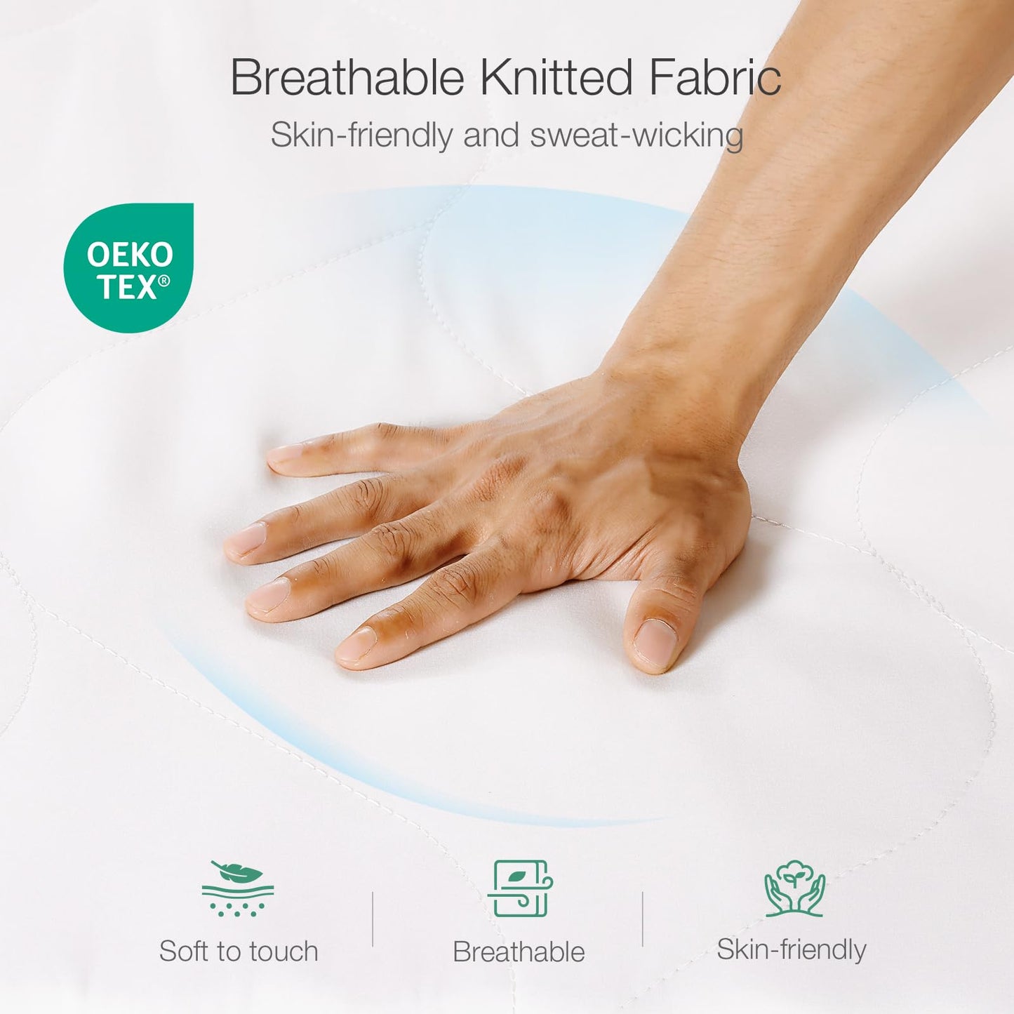 Novilla 3FT Single Pocket Sprung Mattress 8 Inch Medium Soft Spring Mattress with Breathable Sprung System, Cool Touch Oeko Fabric 90x190x20cm