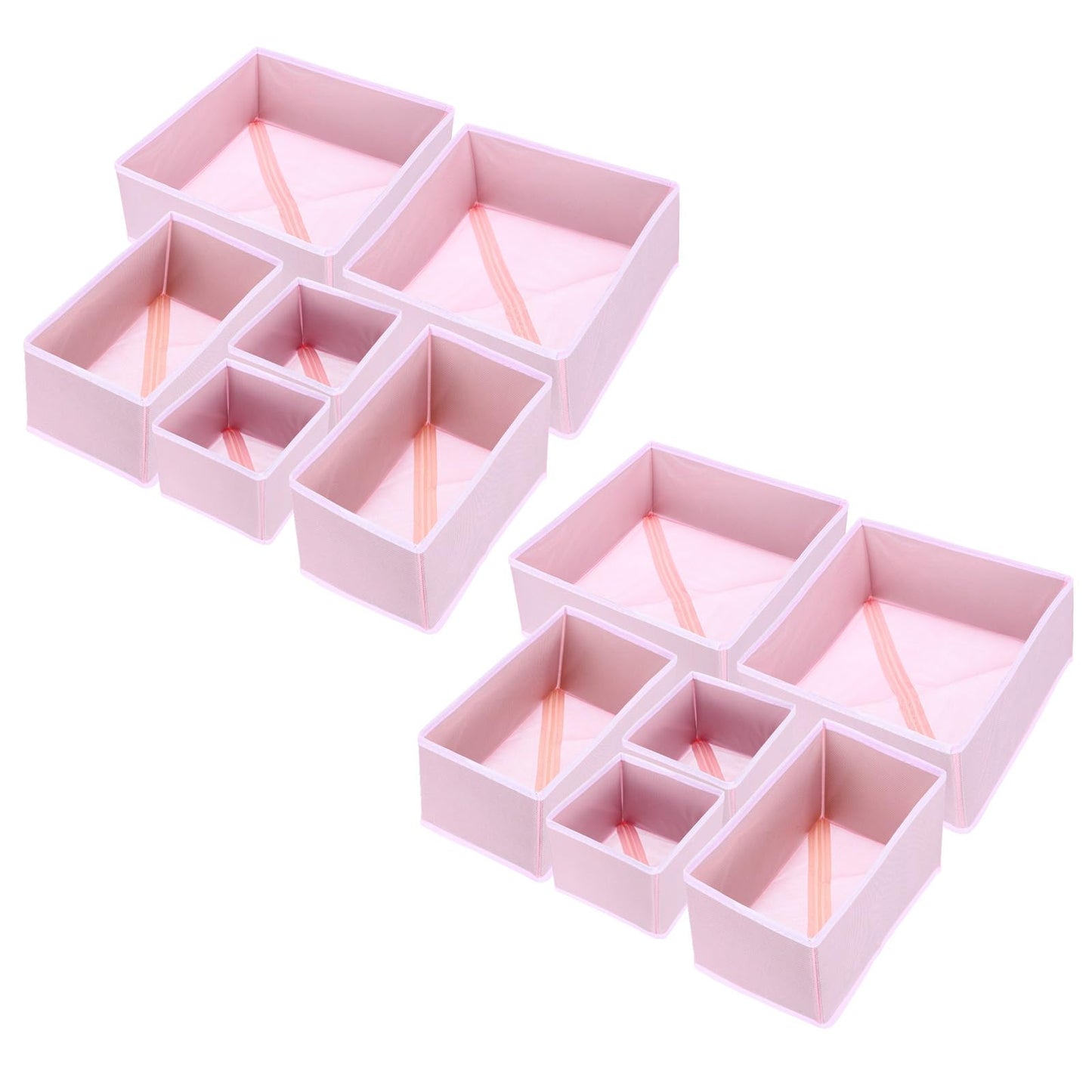 sourcing map 1 Set Foldable Cloth Storage Box, 12 Slots Fabric Socks Underwear Drawer Dividers Organizers Baskets Bins for Clothes Socks Scarves Ties