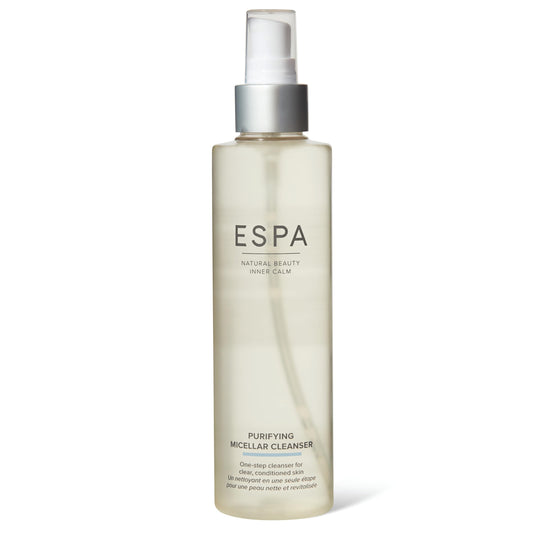 ESPA | Purifying Micellar Cleanser | 200ml | Purifies, Tones & Conditions | Non-rinse Cleanser to Remove Make-Up & Impurities | Hyaluronic Acid, Rose