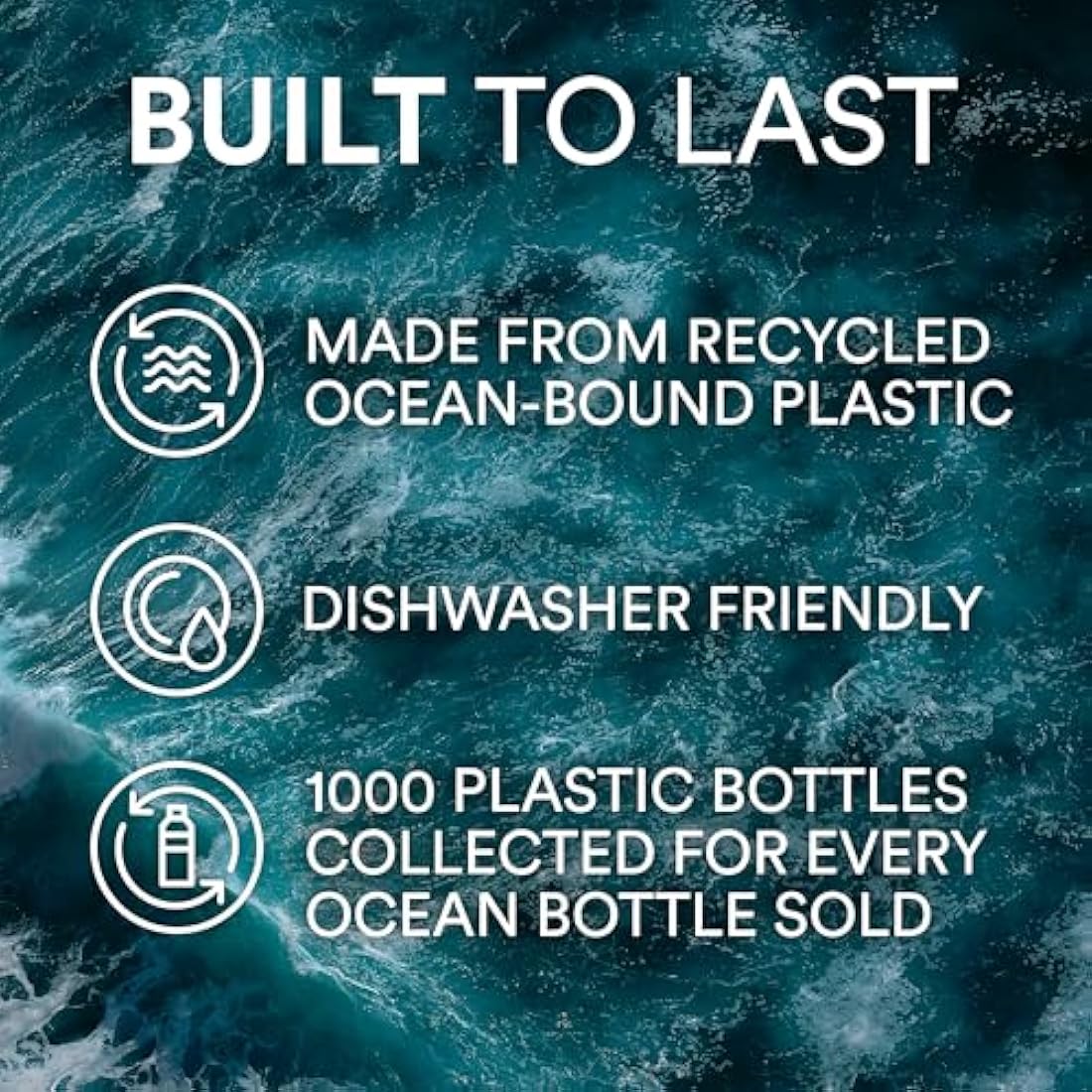Ocean Bottle - Recycled Stainless Steel Bottle - Eco-Friendly & Reusable (Original 500ml, Rock Grey)
