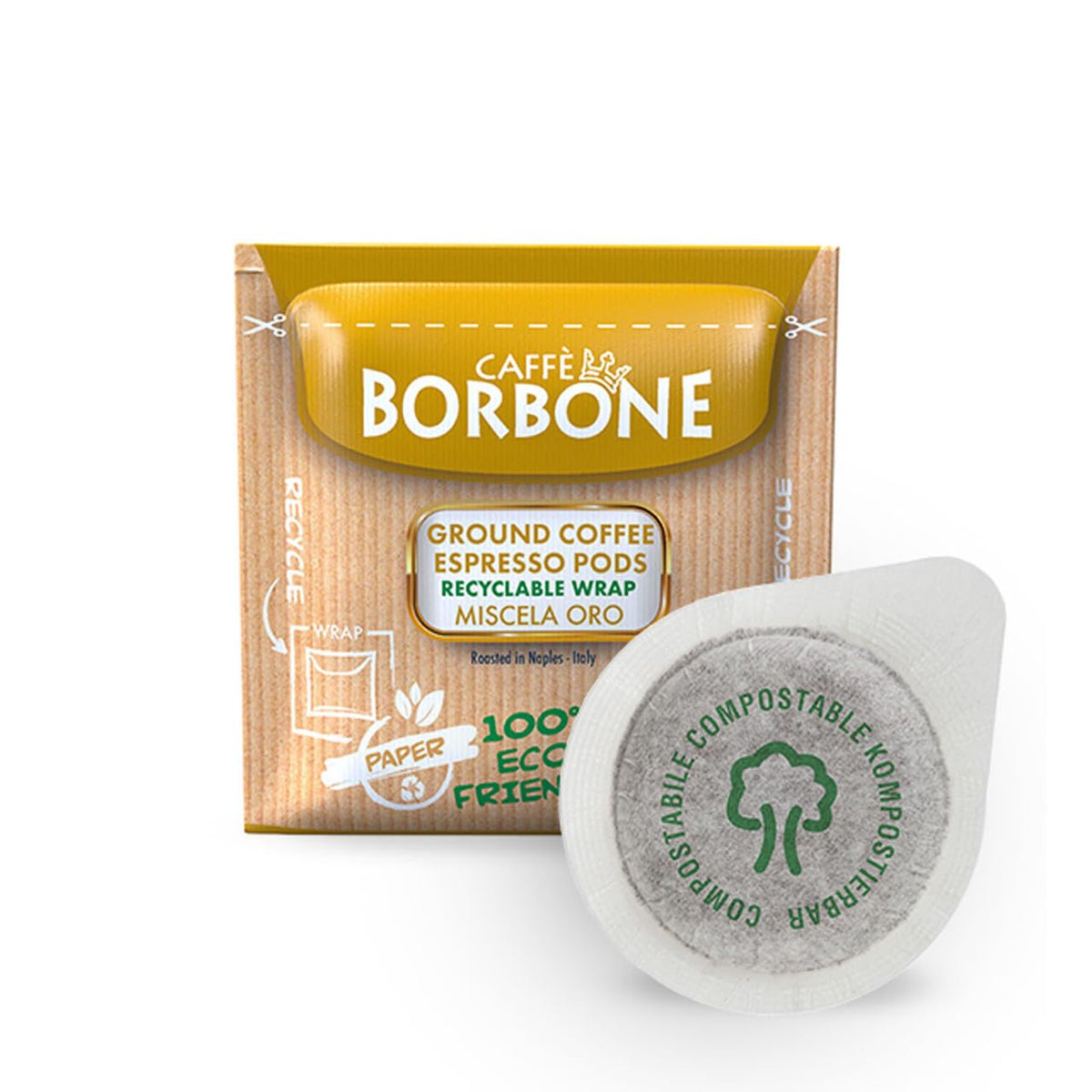 Caff? Borbone Compostable Pod, Gold Coffee Blend - 150 Pads - Compatible with ESE System Paper Pads 44 mm