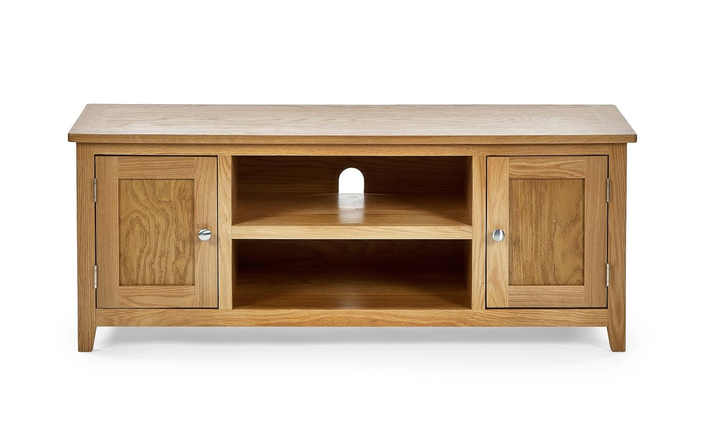 Julian Bowen Mallory TV Unit for up to 65" TVs, Oak - H50 x W127 x D40cm