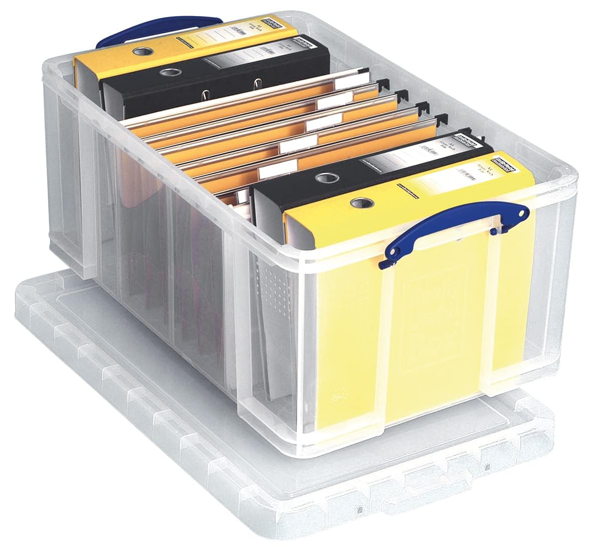 Really Useful Box Plastic Storage 64 Litre Clear (Pack of 2)