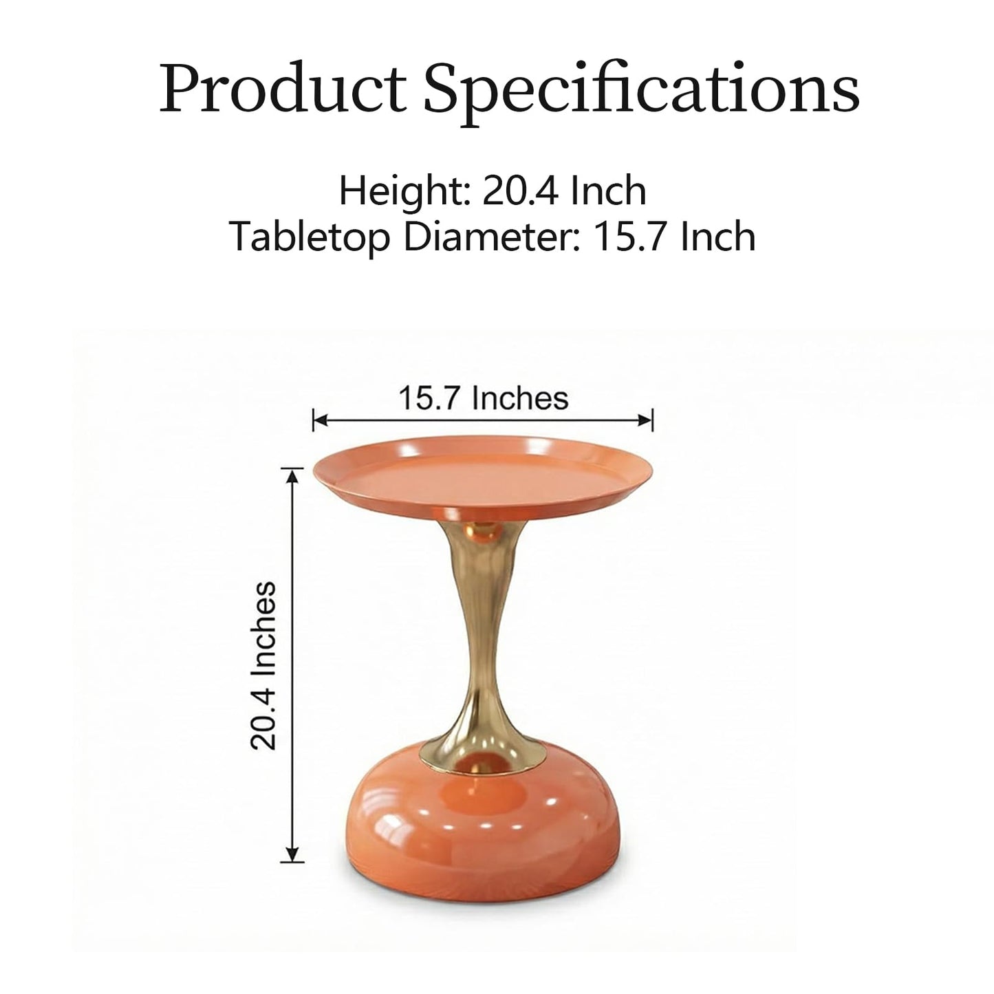 wangbochuan Stylish Hourglass Side Table - Contemporary Design for Living Rooms, Cafes, Dining Areas, Bedrooms, and Outdoor Spaces