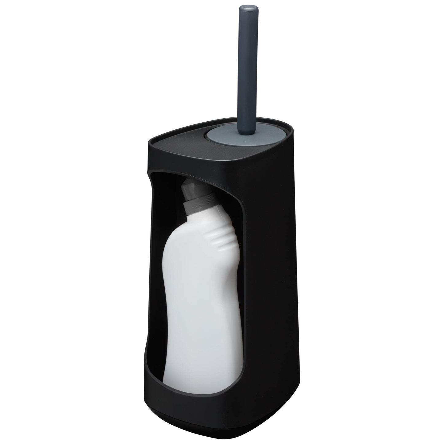 Tiger Tess, Toilet brush holder with storage capacity, freestanding and Swoop? brush flexible, Black/Anthracite, 187x145x454mm