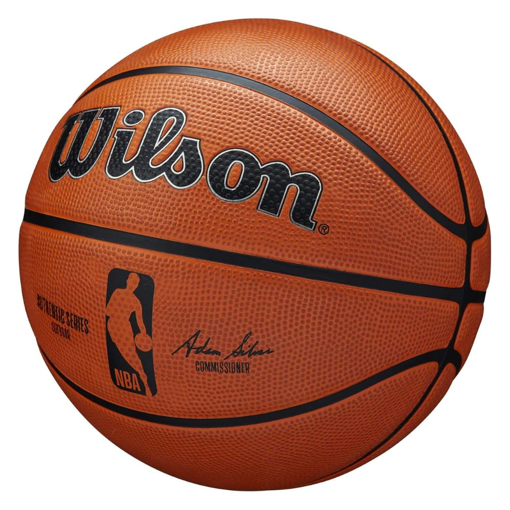 Wilson Basketball, NBA Authentic Series Model, Outdoor, Tackskin Rubber, Size: 7, Brown