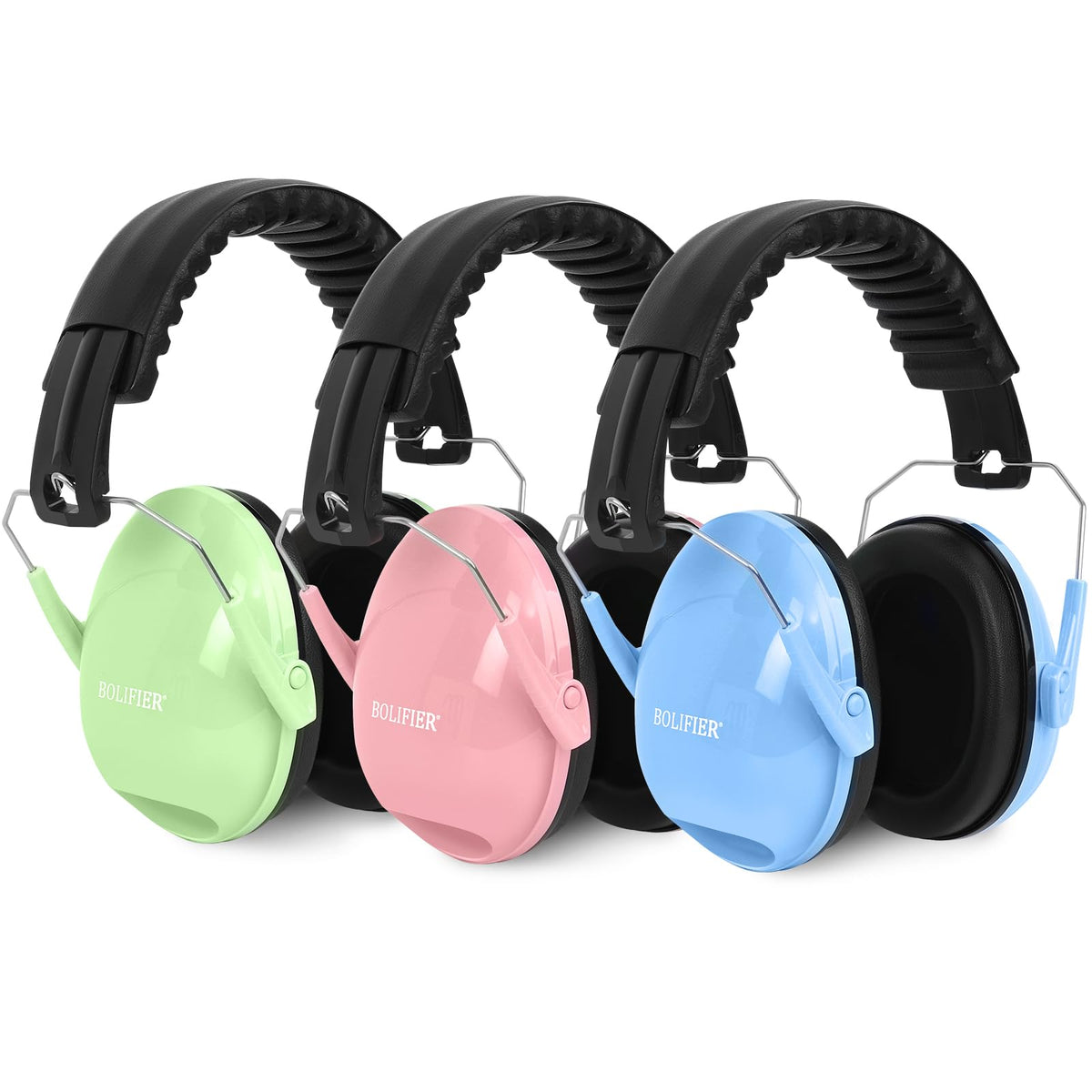 BOLIFIER Kids Ear Defenders for Children,3 Pack Safety Earmuffs Ear Protectors Noise Reduction Headphone Ear Protection Earmuffs for Boys, Girls,