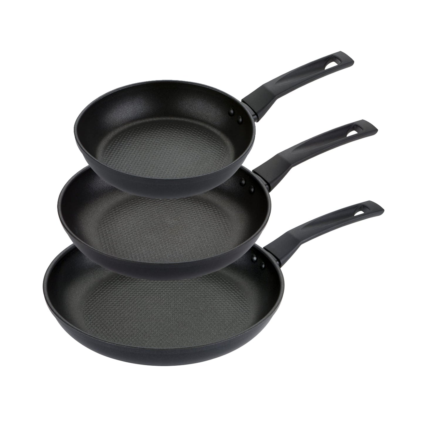 PRESTIGE 9 x Tougher Frying Pan Set Non Stick - Induction Frying Pan Set of 3, 21/25/29cm with Scratch Resistant Non Stick, Stay Cool Easy Grip