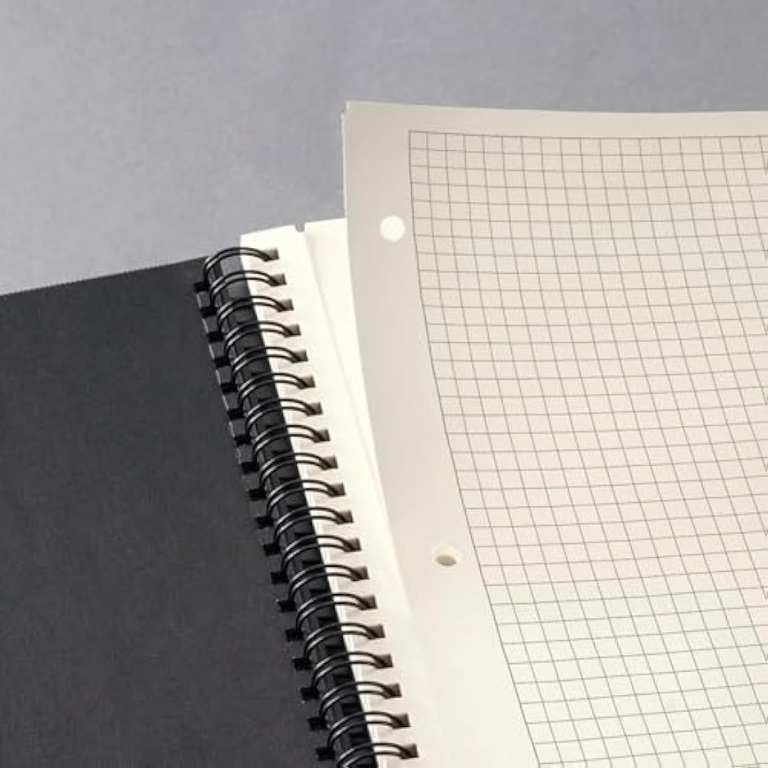 SIGEL CO840 Spiral Notepad, with Index, approx. A4, squaRed, hardcover, Black, 3 Pieces - Conceptum