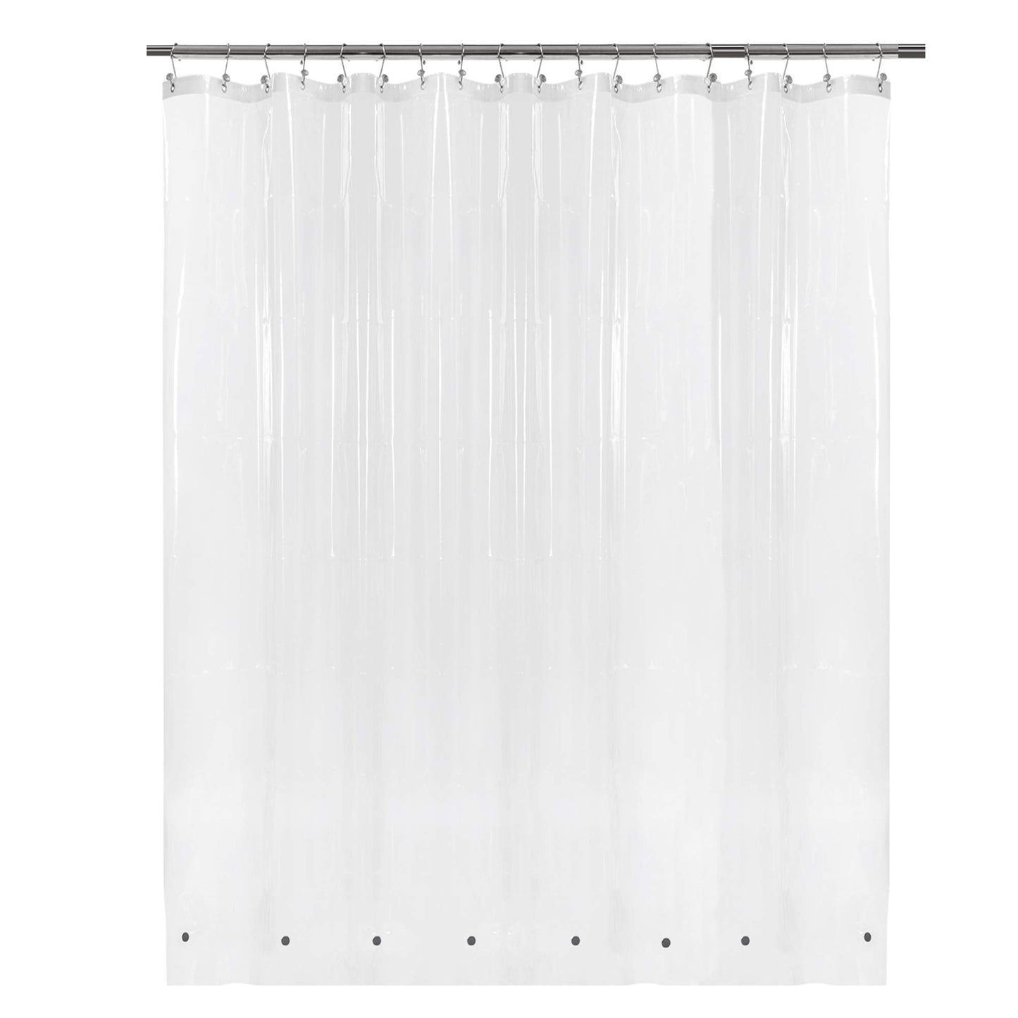 Barossa Design Extra Wide Shower Curtain Liner 108" x 72" with 8 Magnets - Waterproof PEVA Around Shower Liner for Bathroom, PVC Free