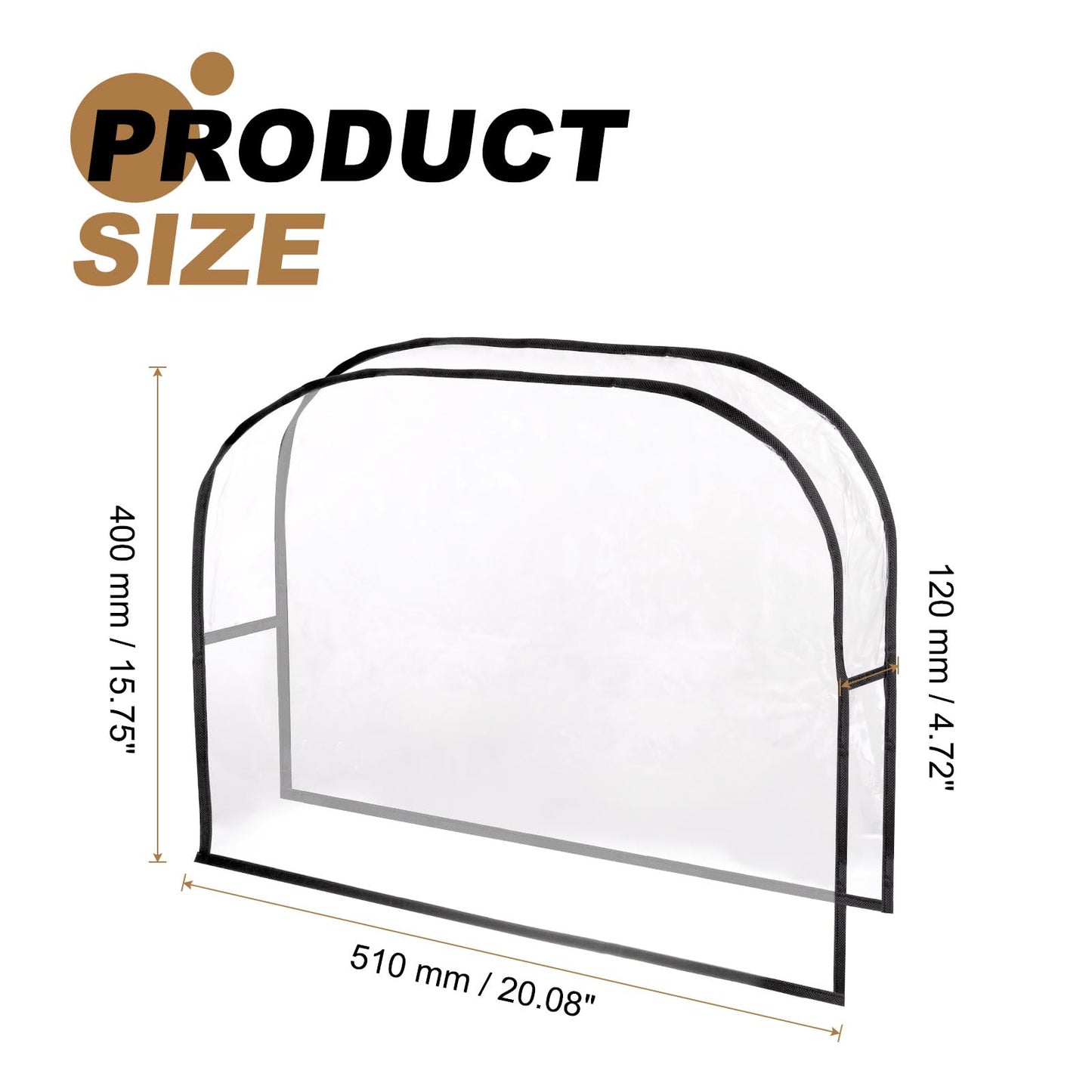 sourcing map Salon Chair Cover, 20" x 16" x 5" Clear Plastic Chair Back Cover Protectors Waterproof Seat Slipcovers for Most Standard Salon