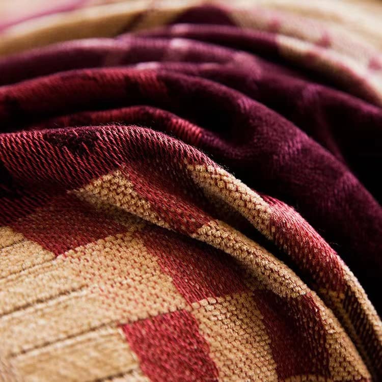 VANJOROY Bohemian Large Patchwork Sofa Bed Throw Blanket with Tassels For 2 3 Seater, 100% Chenille Soft Multi-function Throw for Couch,