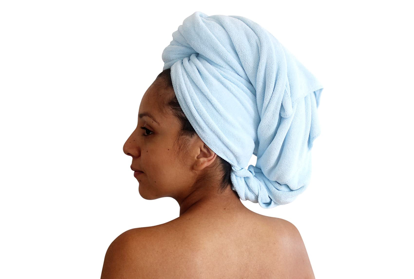 Immaculate Textiles XL Premium Microfibre Hair Drying Towel/Turban/Wrap - 130x65cm (51x25in) - 400GSM : Super Soft, Extra Long