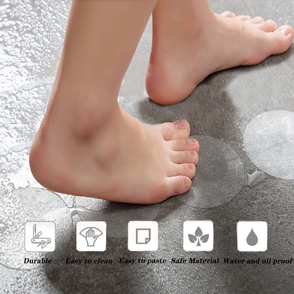 CCLKHY 20 Pcs Non Slip Bathtub Stickers, Round Non Slip Stickers, Shower Stickers, Transparent Self-Adhesive Non-Slip Strips Stickers for Bath Tub