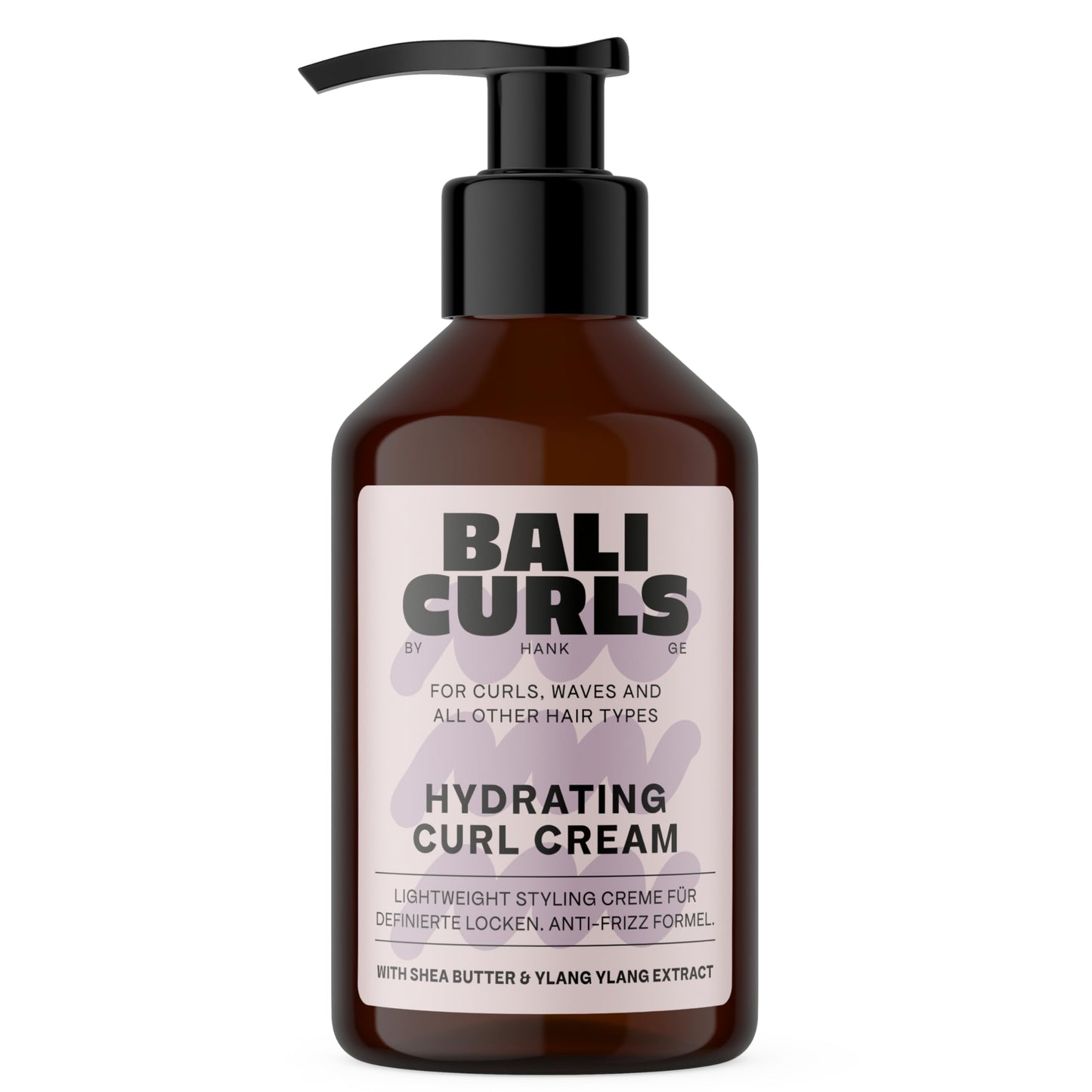 Balicurl Hydrating Cream with Moisturizing Shea Butter, Coconut Oil & Ylang-Ylang - Vegan Curl Care for Smooth & Defined Curls - 150 ml