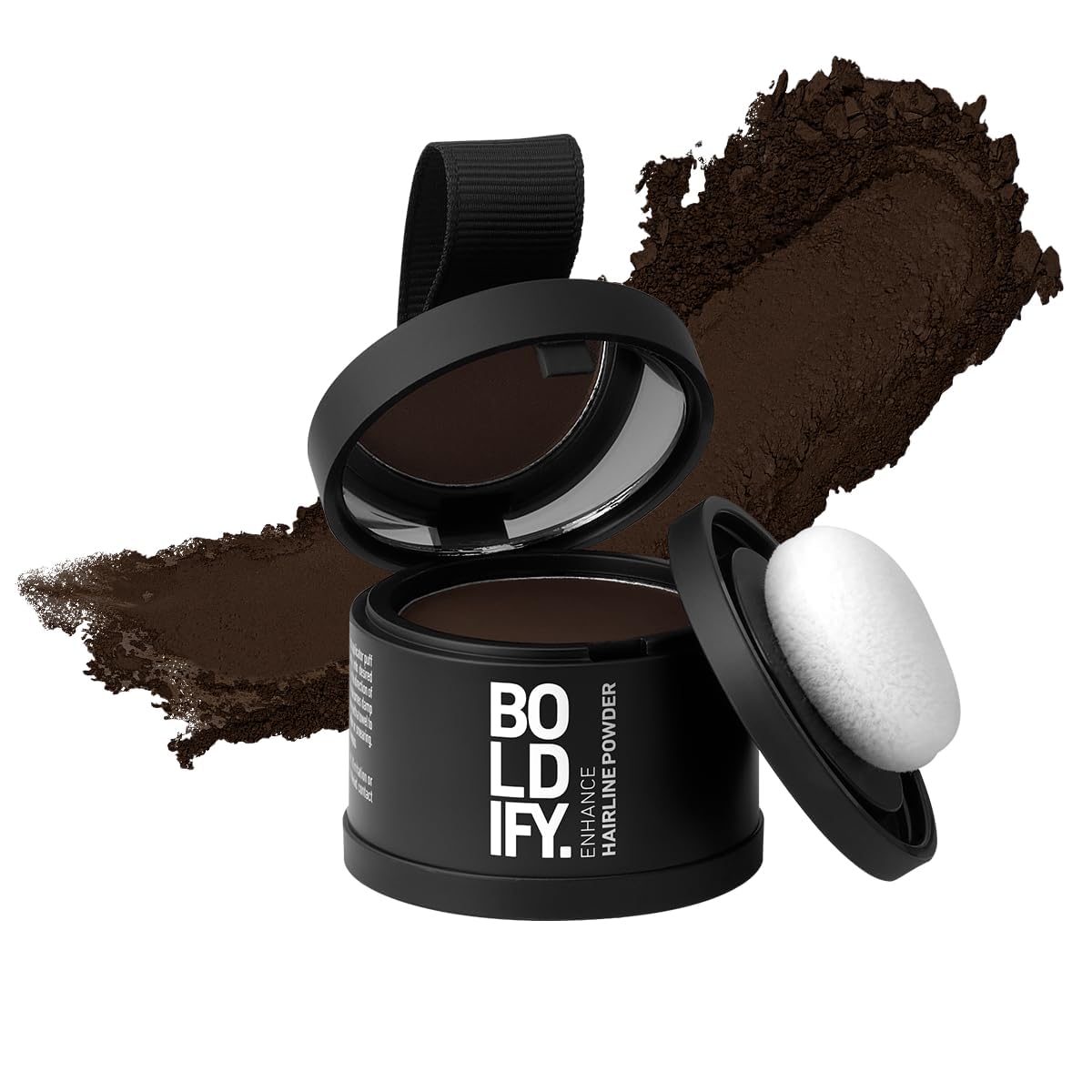 BOLDIFY Hairline Powder - Root Touch Up Hair Color for Gray Coverage - Bald Spot Concealing Hair Powder for Women and Men - 24-Hour Stain-Proof - Dark