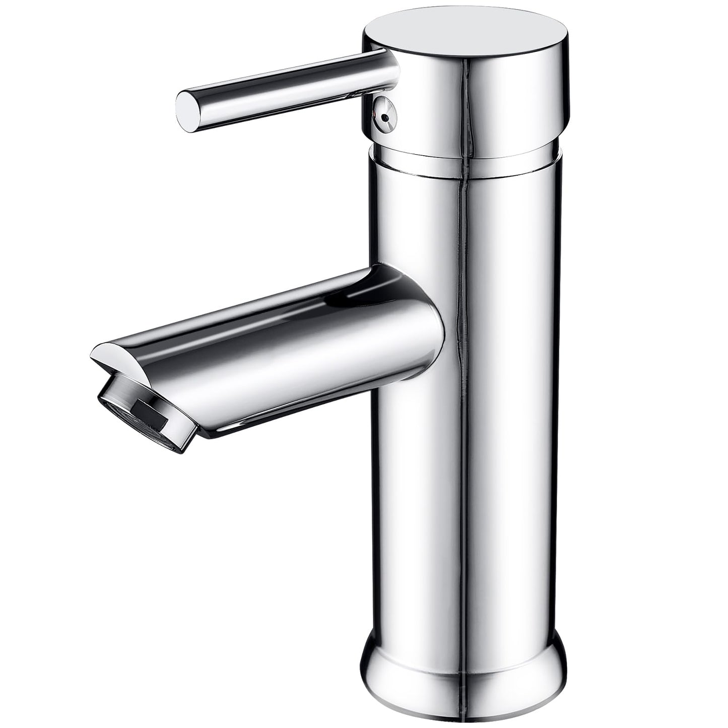 kisimixer Basin Tap Mixers Bathroom Sink Tap, Single Lever Hot and Cold Stainless Steel Basin Mixer Tap with UK Standard Hoses, Modern Taps for