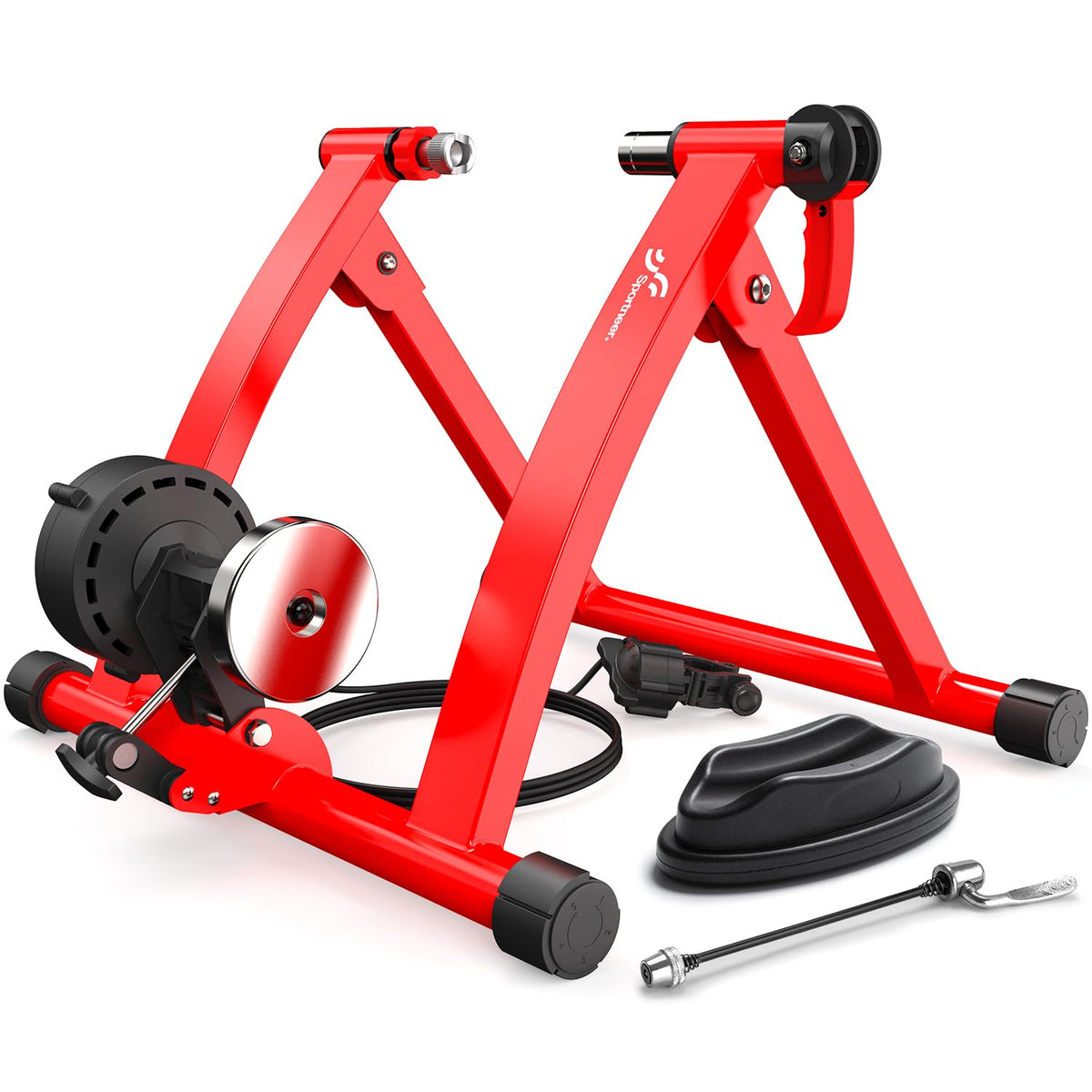 Turbo Trainer, Sportneer Bike Trainer with 6 Resistance Settings for Indoor Bike Trainer Stand Steel Bicycle Exercise Magnetic Stand with Noise