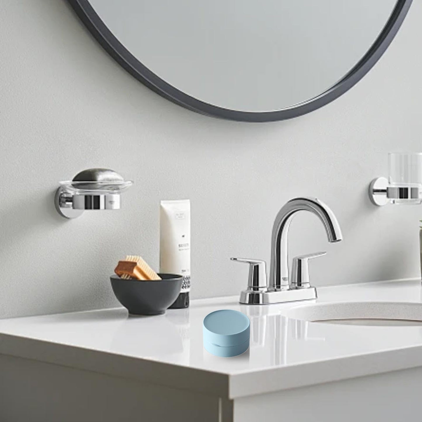 MYLERCT 4 Pieces Soap Dish with Lid, with Locking Lid