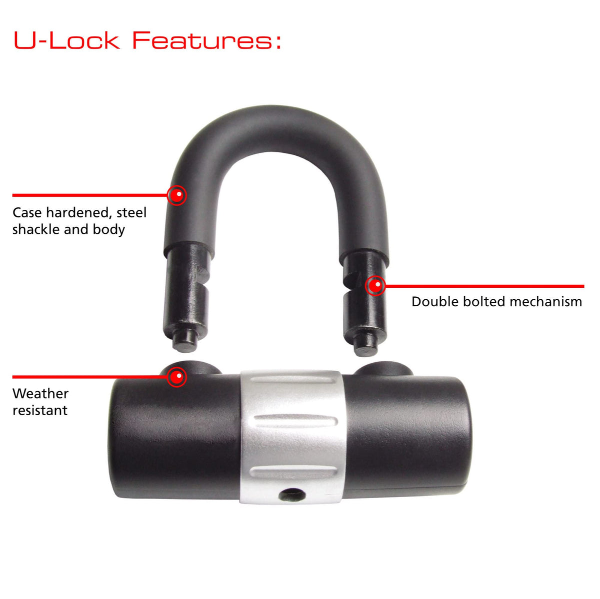 Burg-Wachter 1.5M Sold Secure Gold Bike Chain and Lock Kit, Black