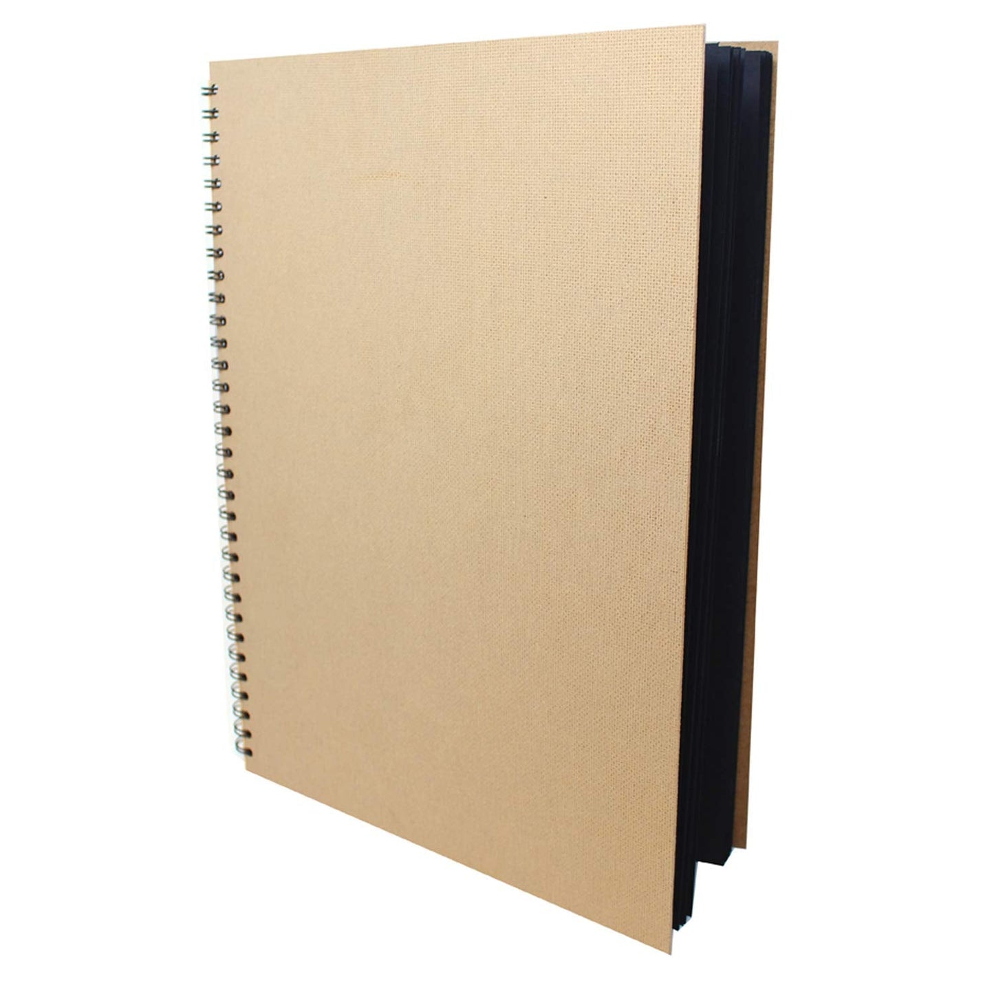 Artway Enviro ? Spiral Bound A3 Black Card Sketchbook ? Portrait - 60 Sides/30 Pages of Recycled 270gsm Black Card ? 100% Recycled Sketchbook /