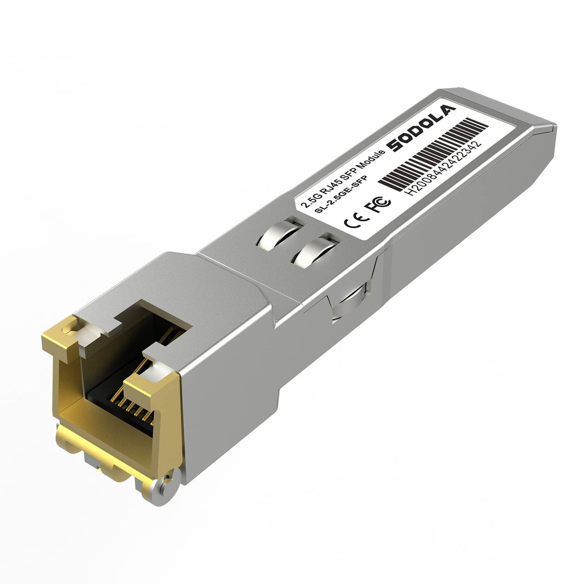 Sodola 2.5GBase-T RJ45 SFP+ Module, 2.5G SFP to RJ45 SFP Copper Transceiver, Compatible with Ubiquiti UniFi, TP-Link, Mikrotik and Other Open
