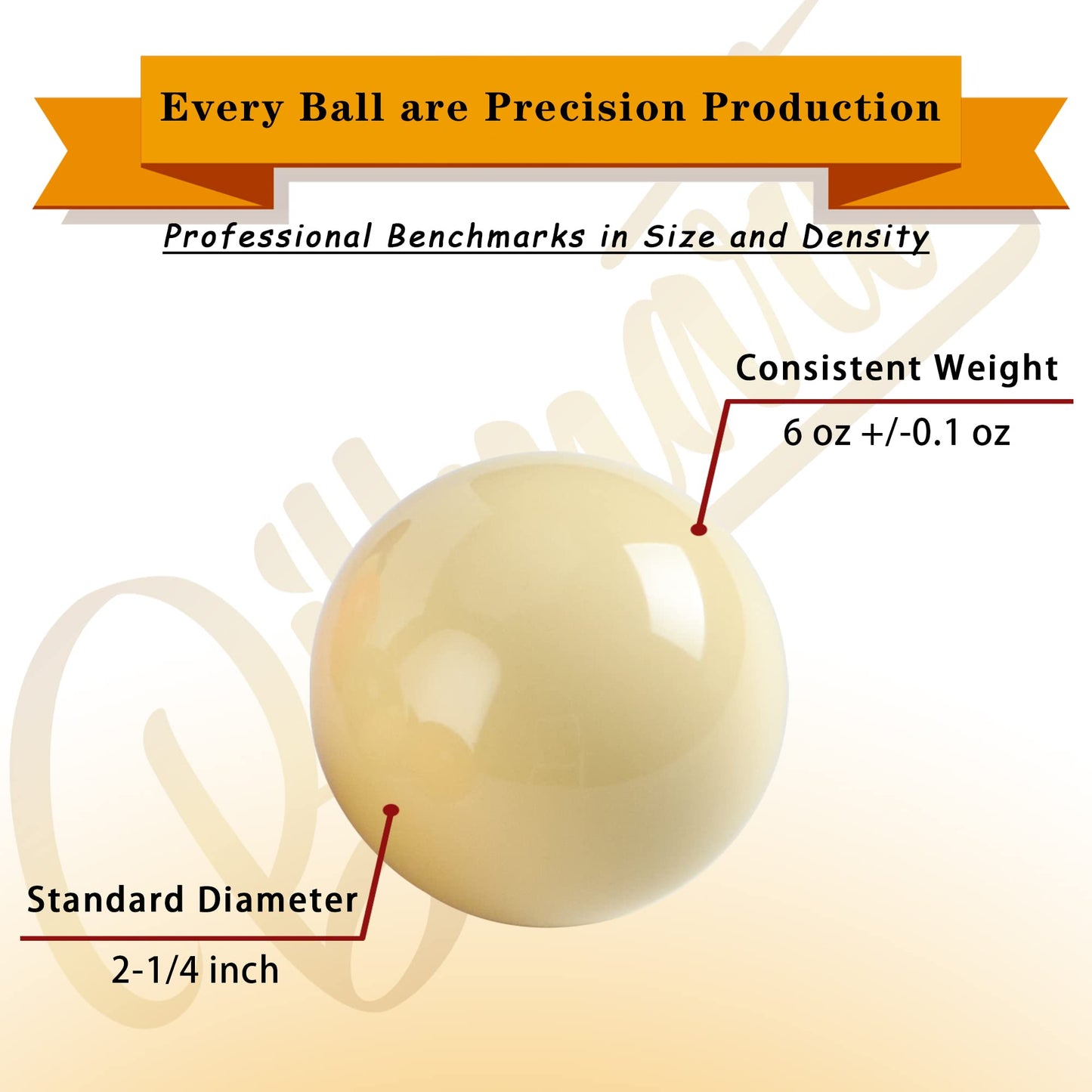 Billmart Premium Billiard Balls Pool Table Accessories 2-1/4" Regulation Size 16 Pool Balls Billiard Set