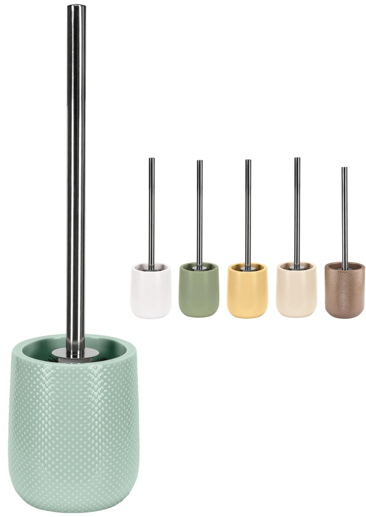 KW Luxury Ceramic/Porcelain/Stoneware Toilet Brush and Holder (Pale Turquoise)