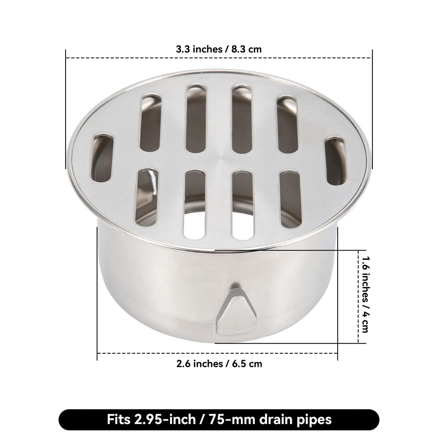 Removable Floor Drain Cover for Outdoor Balcony Yard (75 Flat)